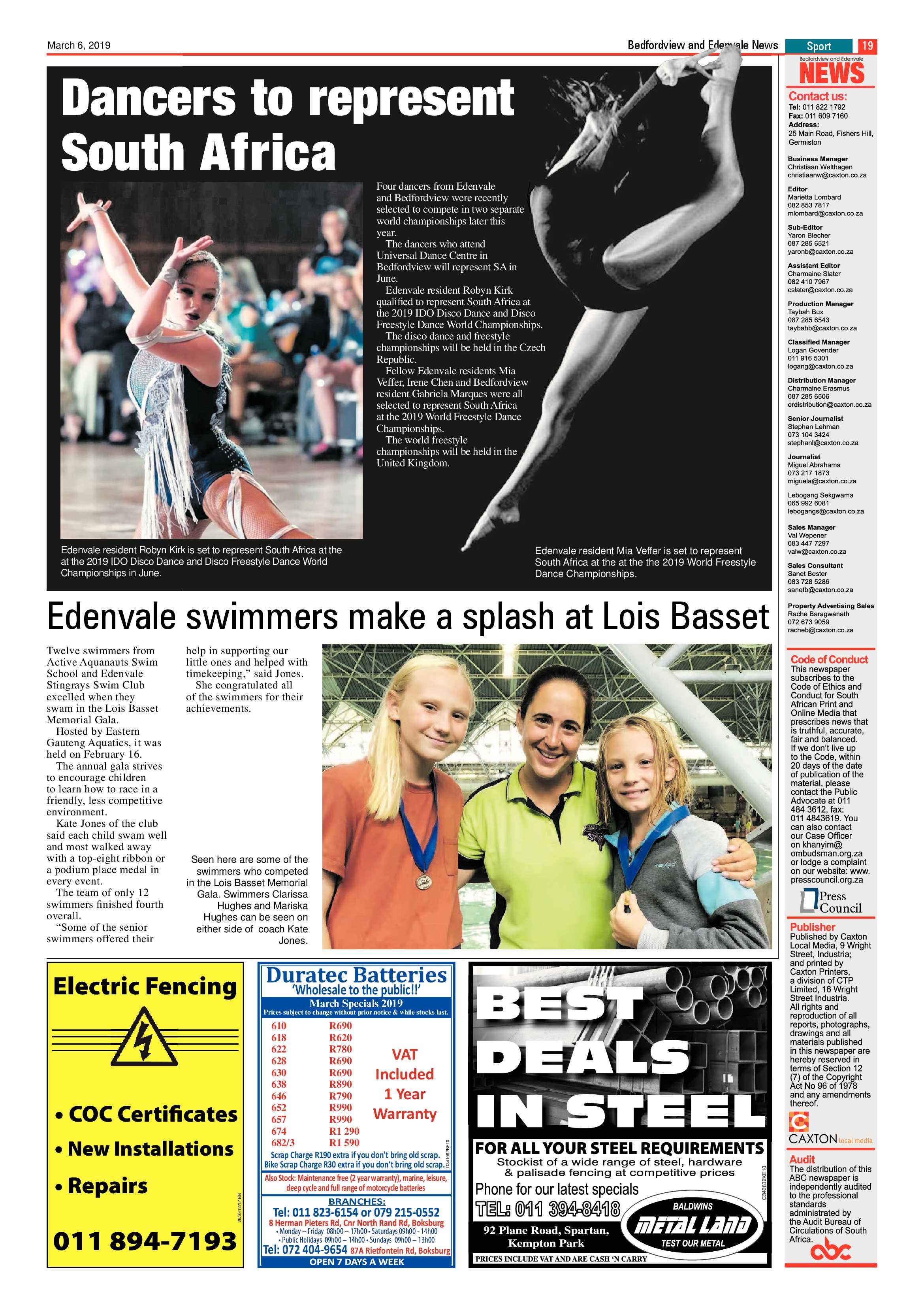 Bedfordview and Edenvale News 06 March 2019 page 19