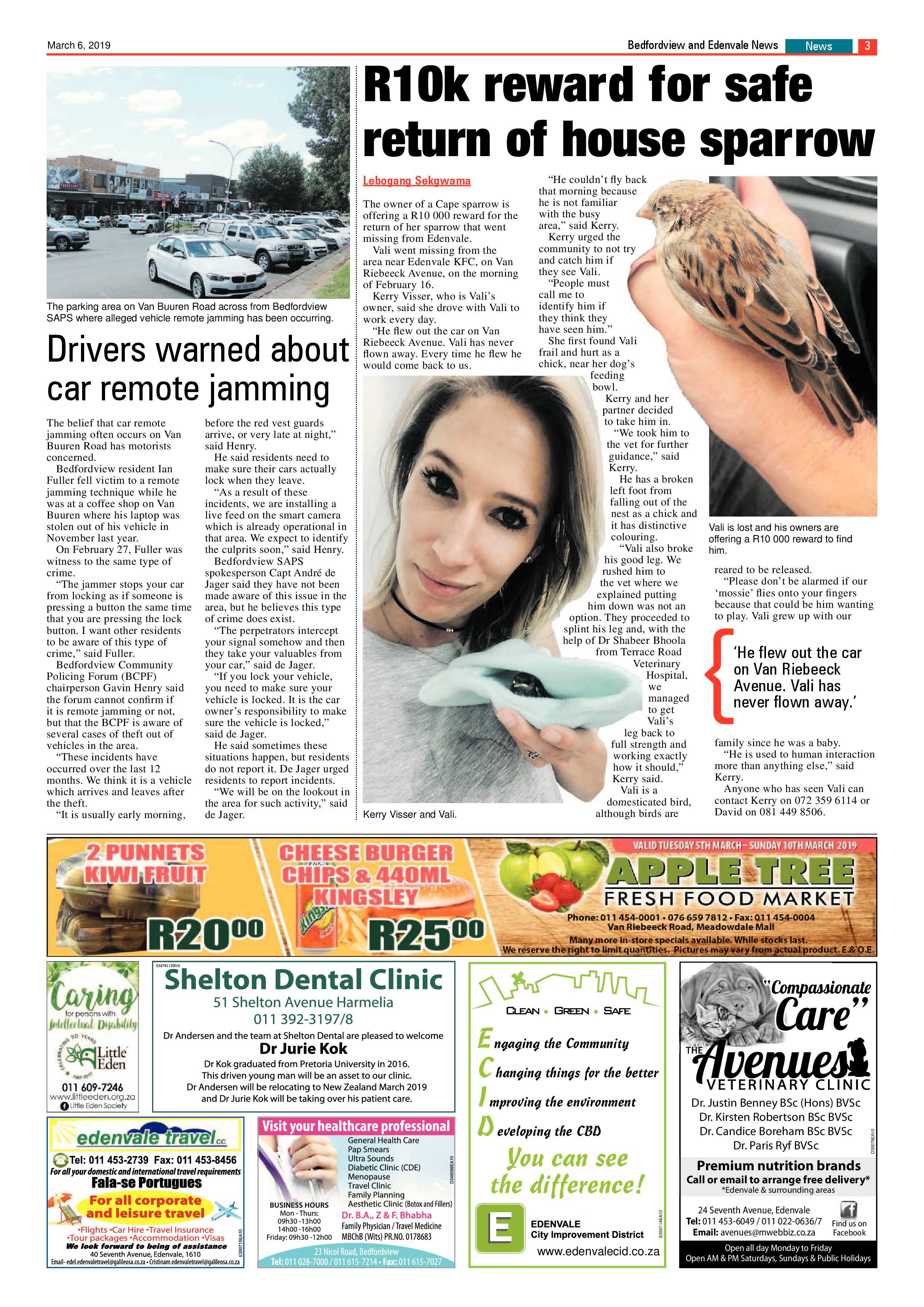 Bedfordview and Edenvale News 06 March 2019 page 3