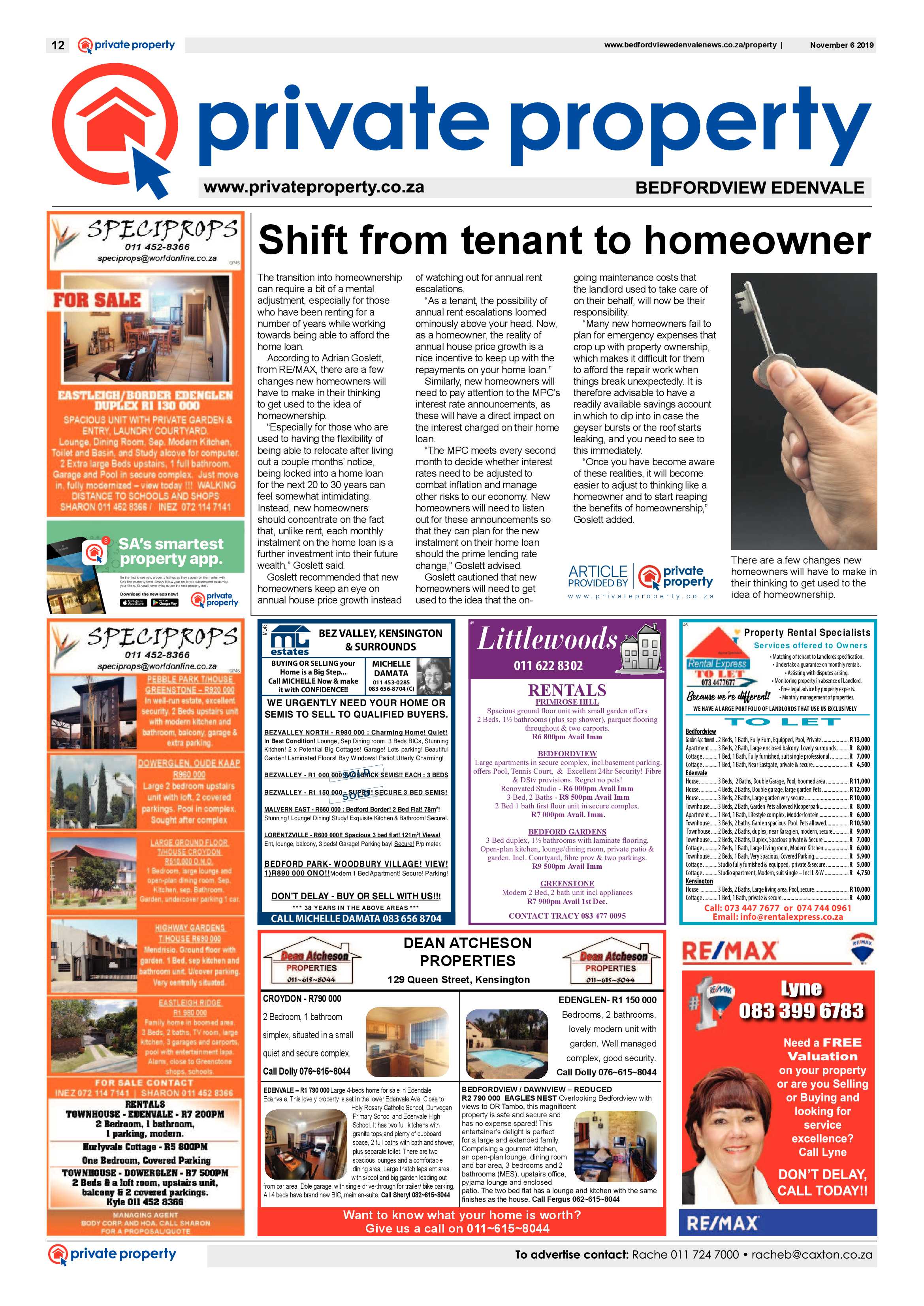 Bedfordview and Edenvale News 06 November 2019 page 12