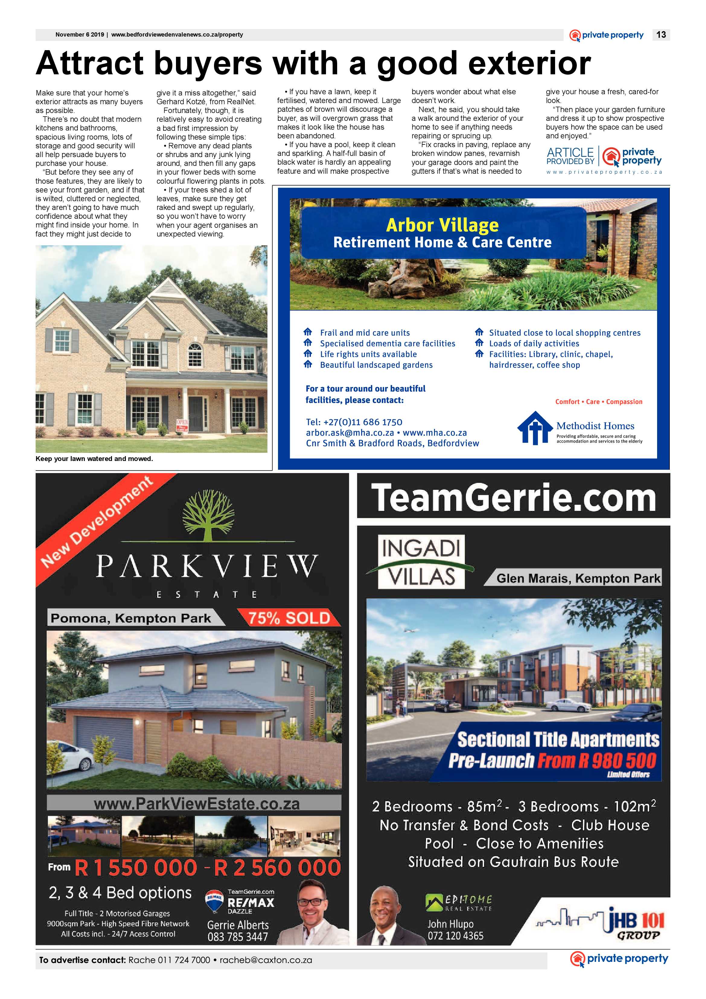 Bedfordview and Edenvale News 06 November 2019 page 13