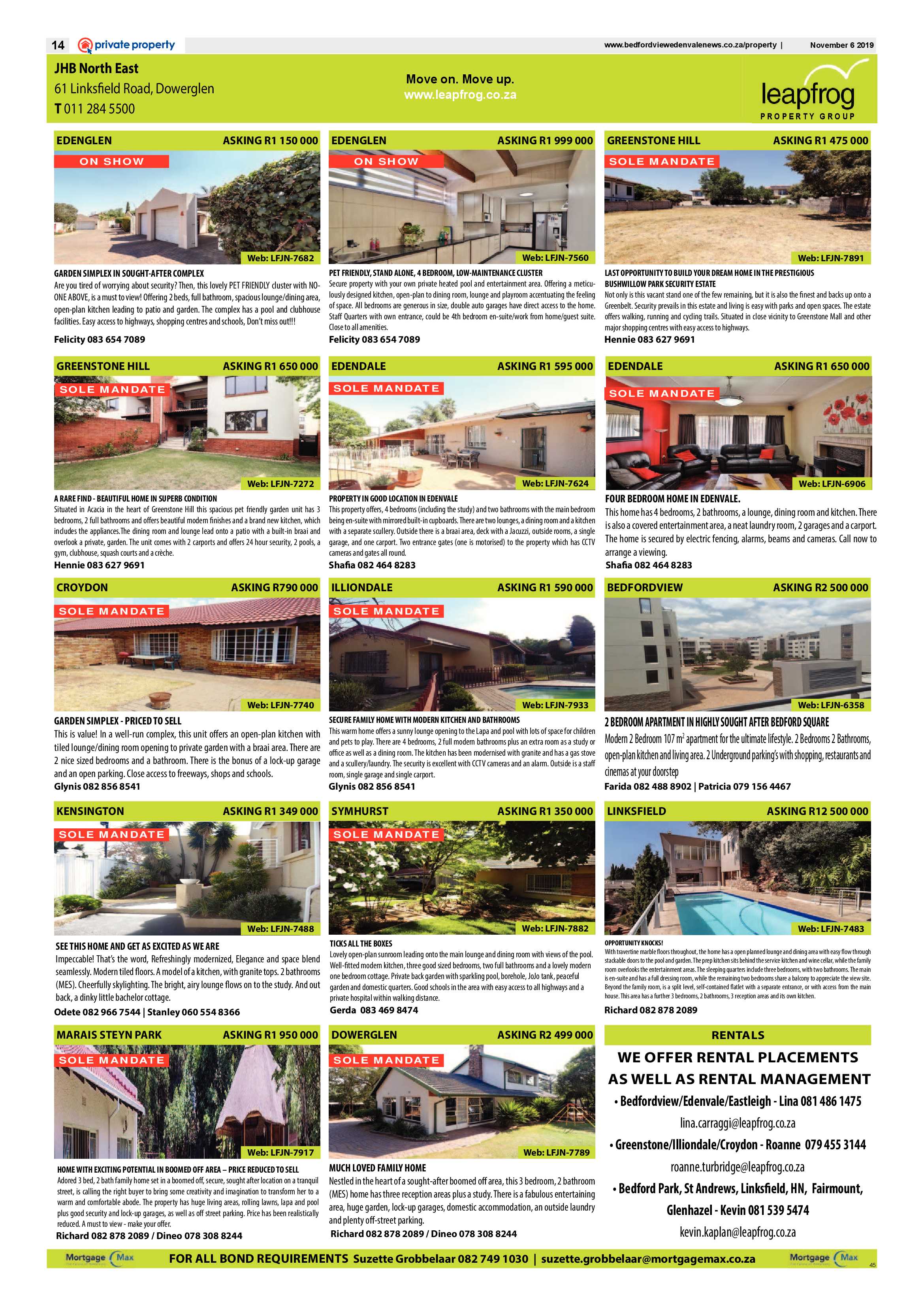 Bedfordview and Edenvale News 06 November 2019 page 14