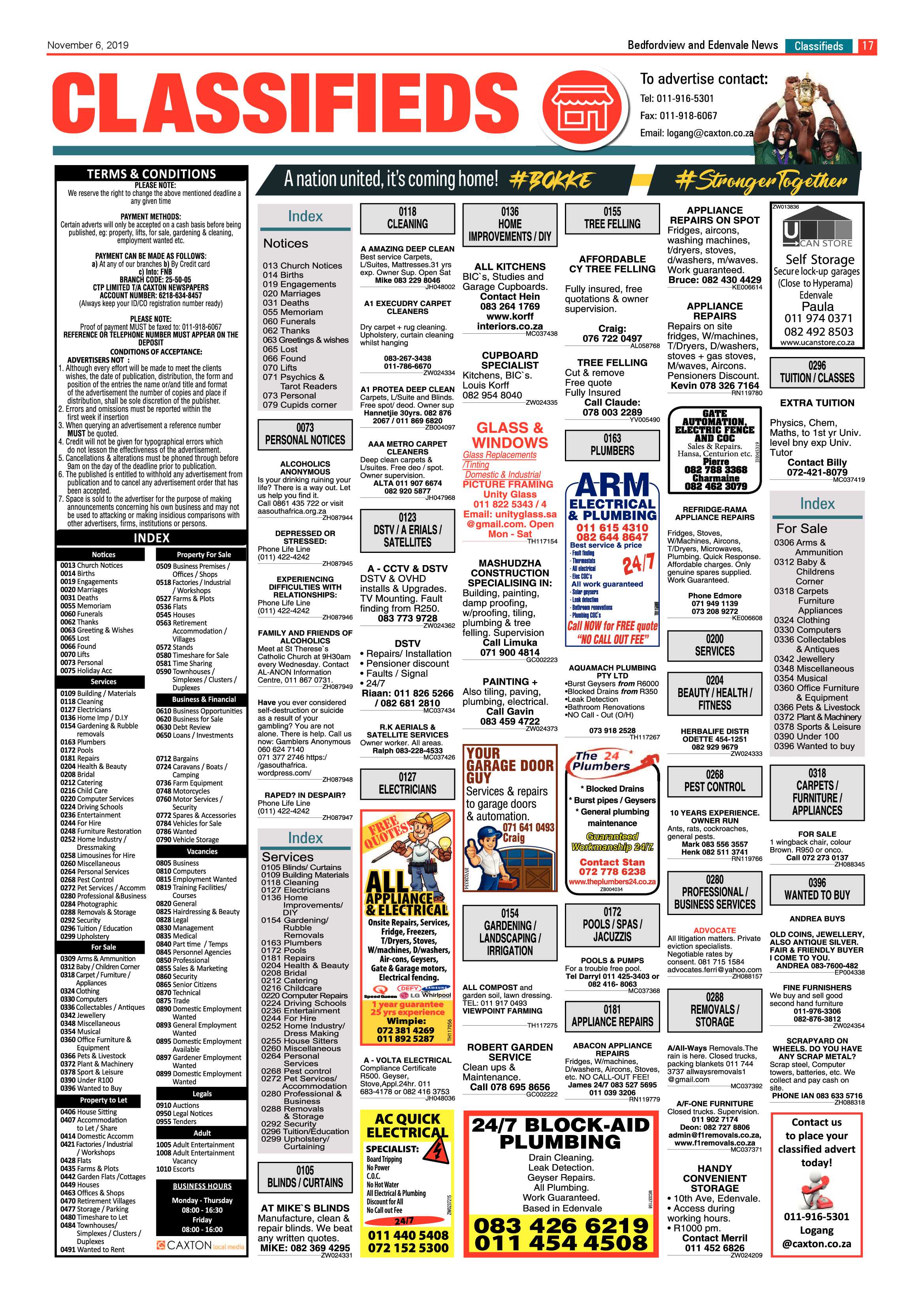 Bedfordview and Edenvale News 06 November 2019 page 17