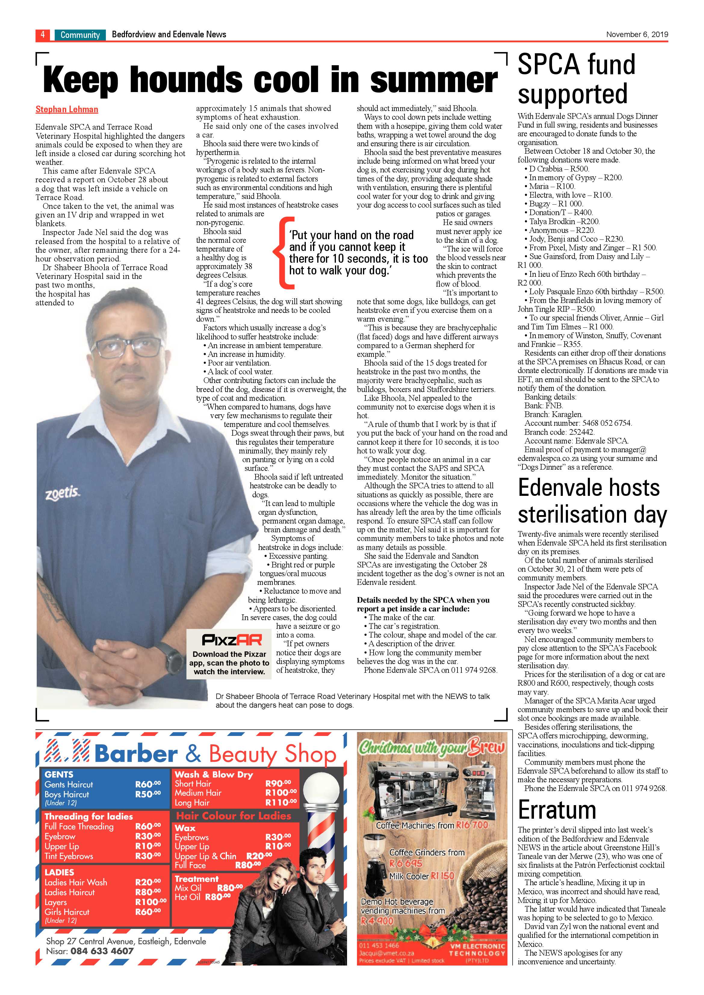 Bedfordview and Edenvale News 06 November 2019 page 4