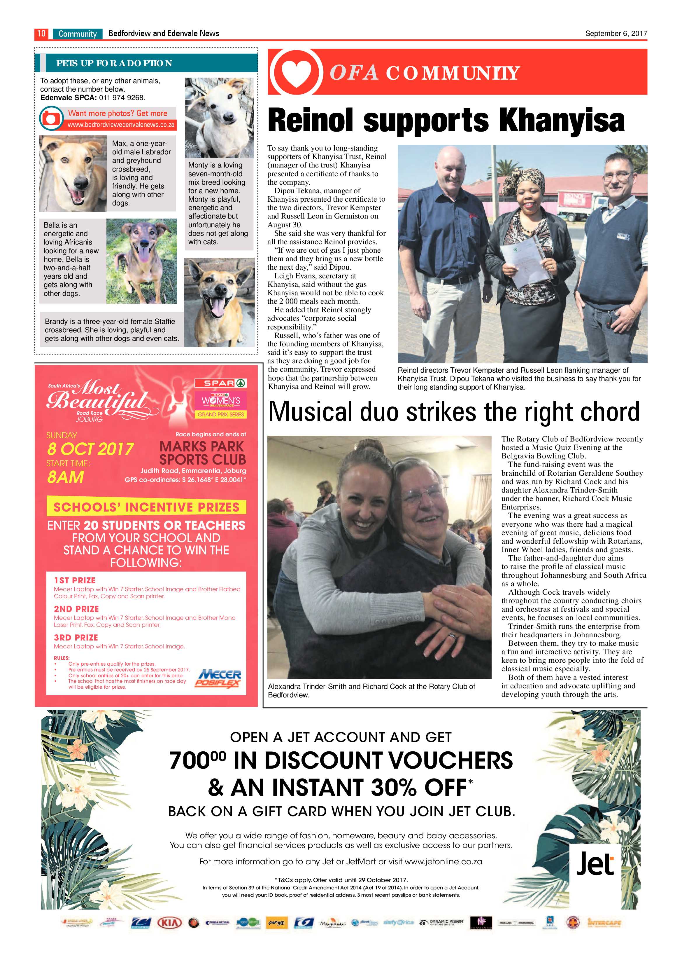 Bedfordview and Edenvale News 06 September 2017 page 10