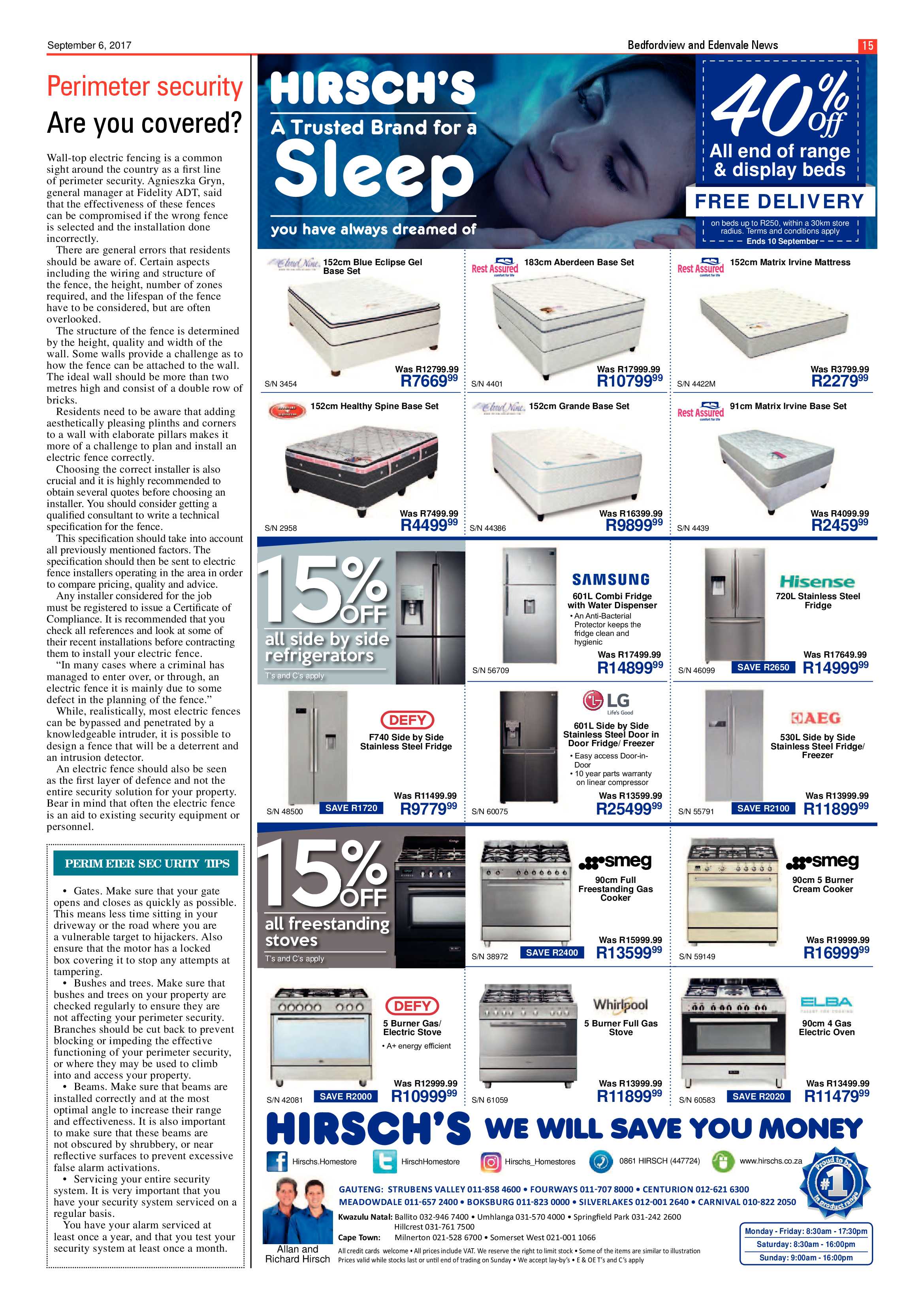 Bedfordview and Edenvale News 06 September 2017 page 15
