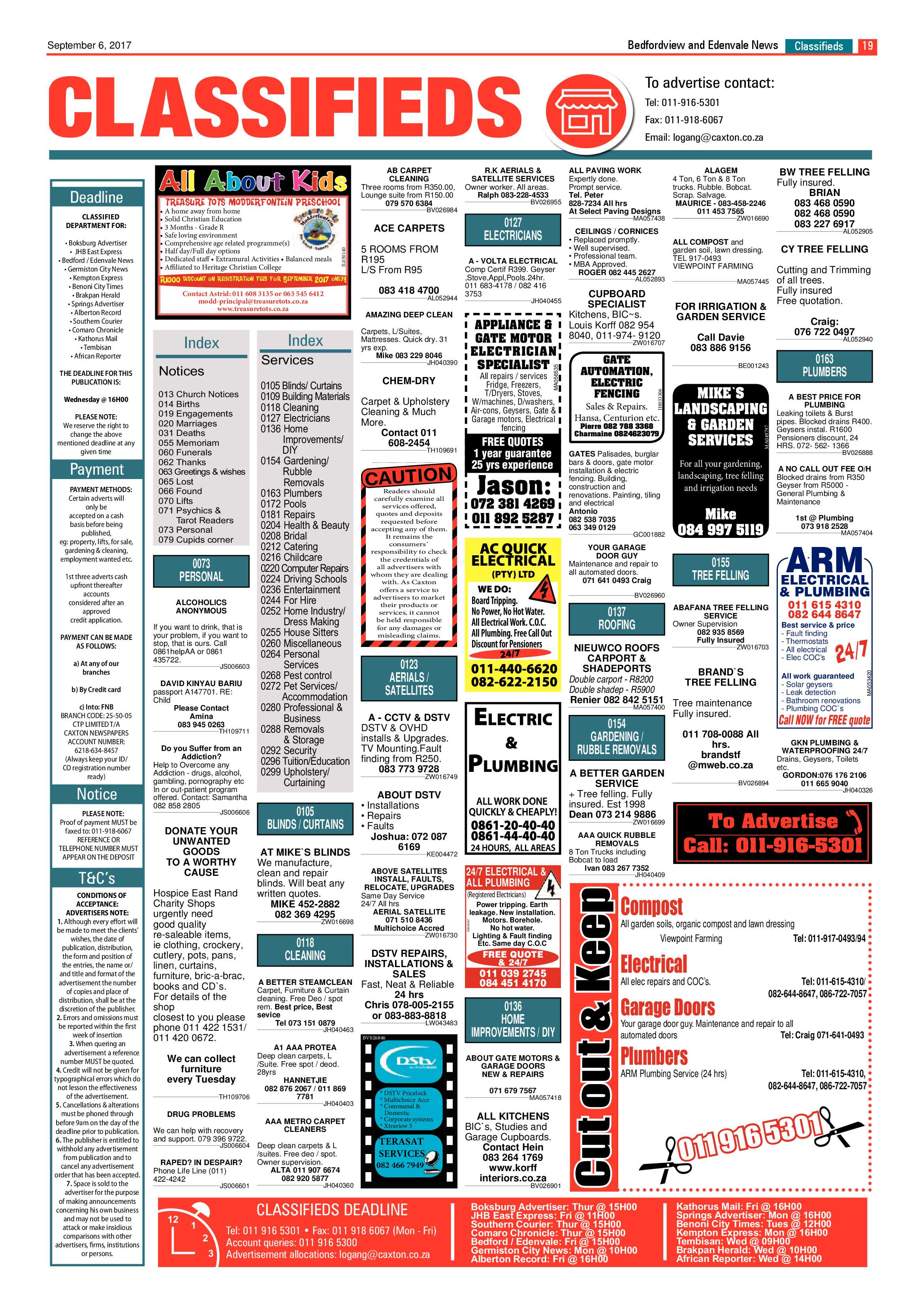 Bedfordview and Edenvale News 06 September 2017 page 19