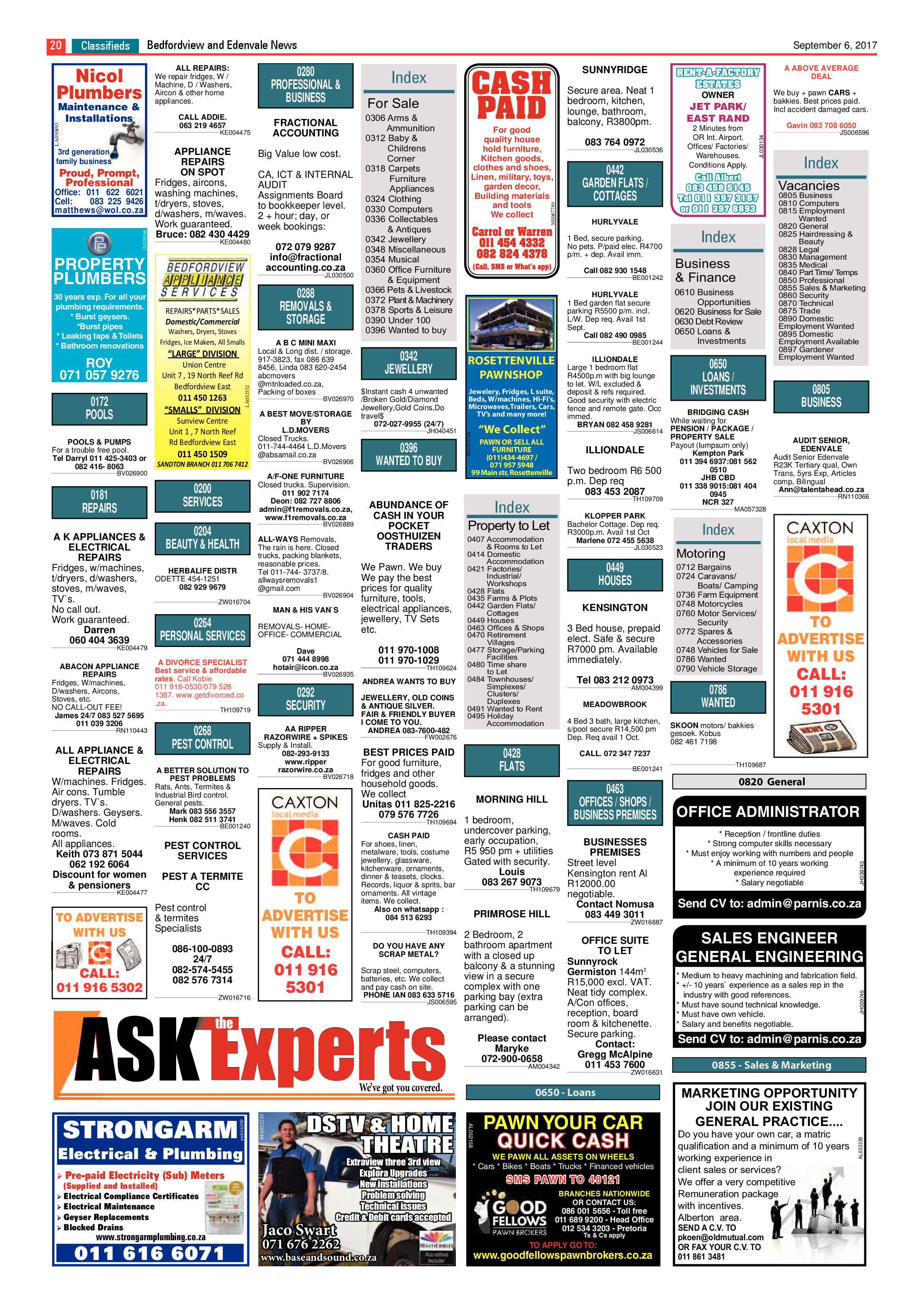 Bedfordview and Edenvale News 06 September 2017 page 20