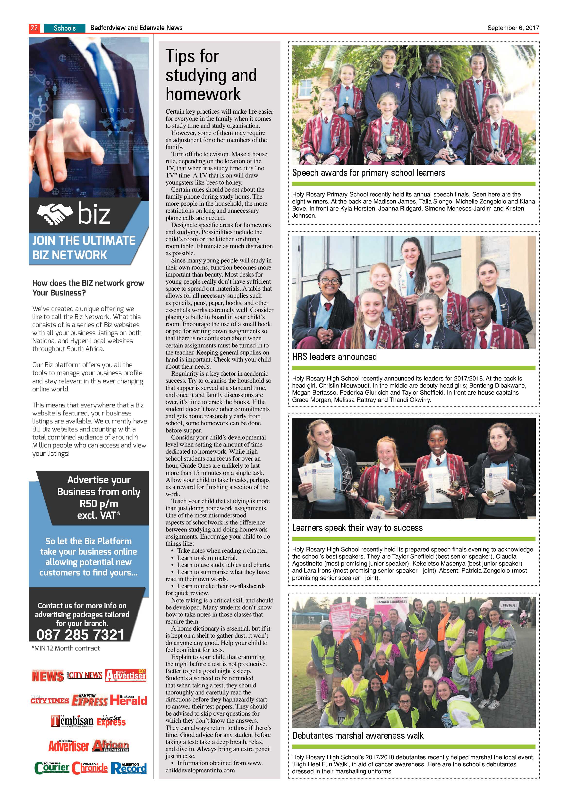 Bedfordview and Edenvale News 06 September 2017 page 22