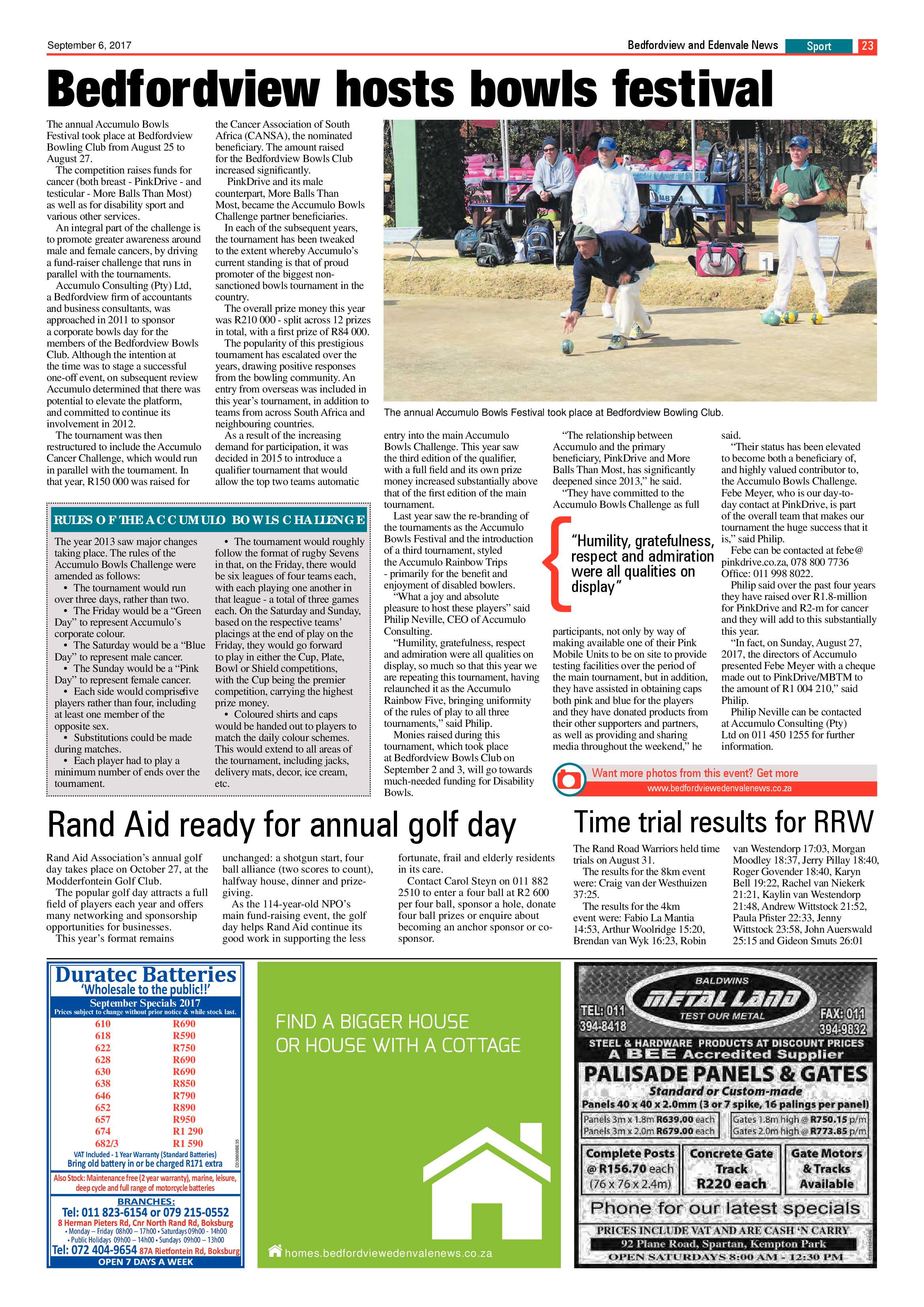 Bedfordview and Edenvale News 06 September 2017 page 23