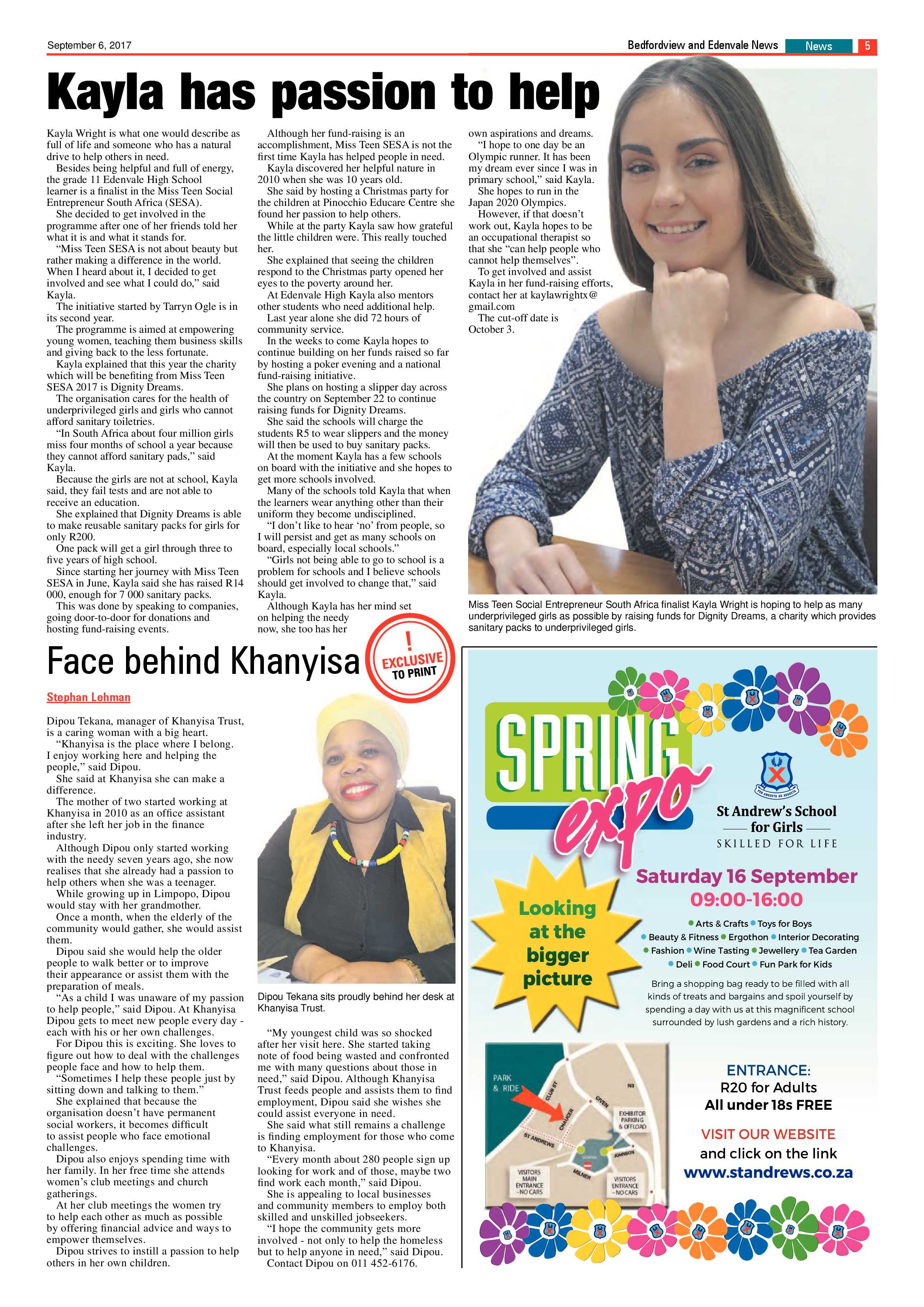 Bedfordview and Edenvale News 06 September 2017 page 5