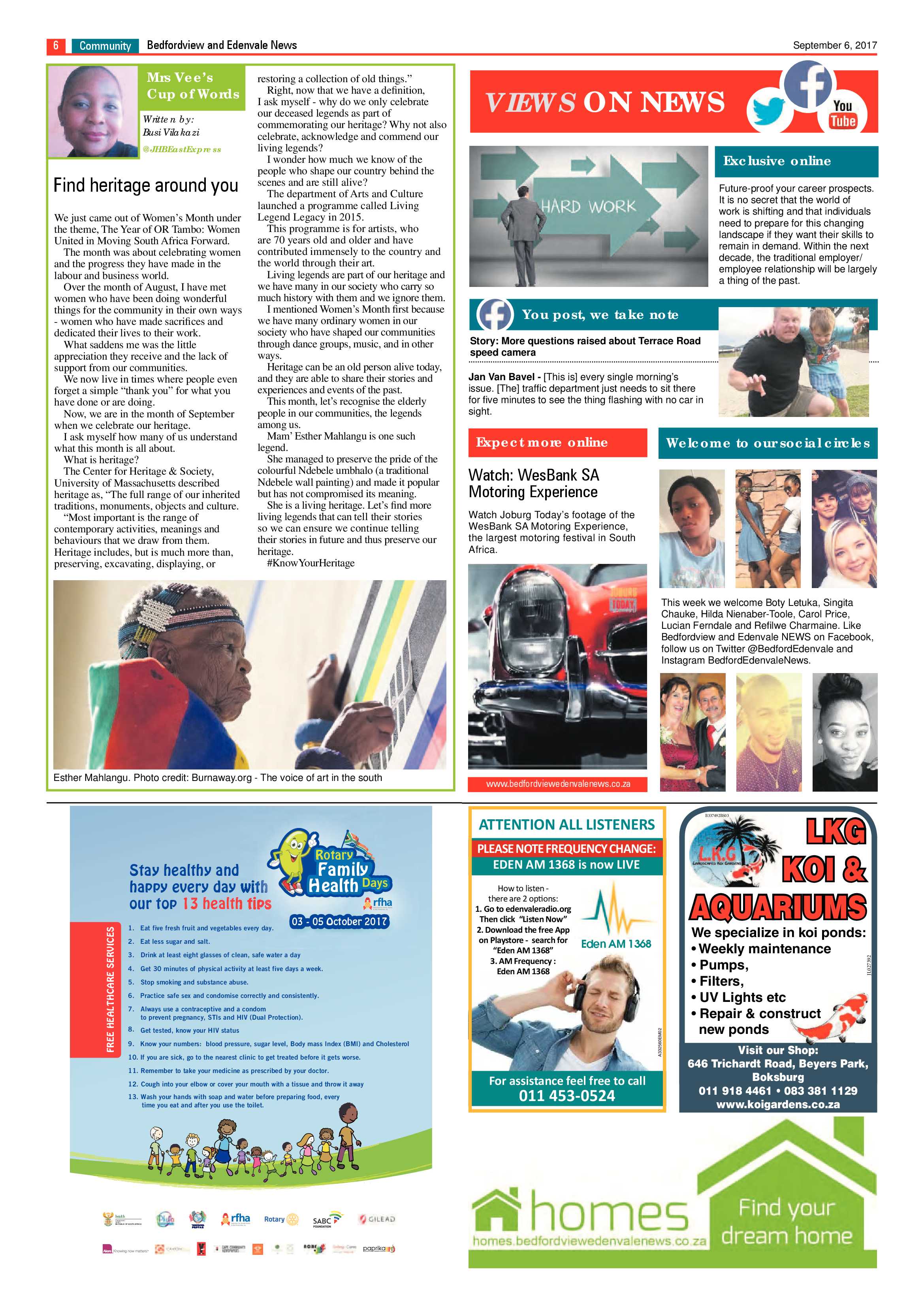 Bedfordview and Edenvale News 06 September 2017 page 6