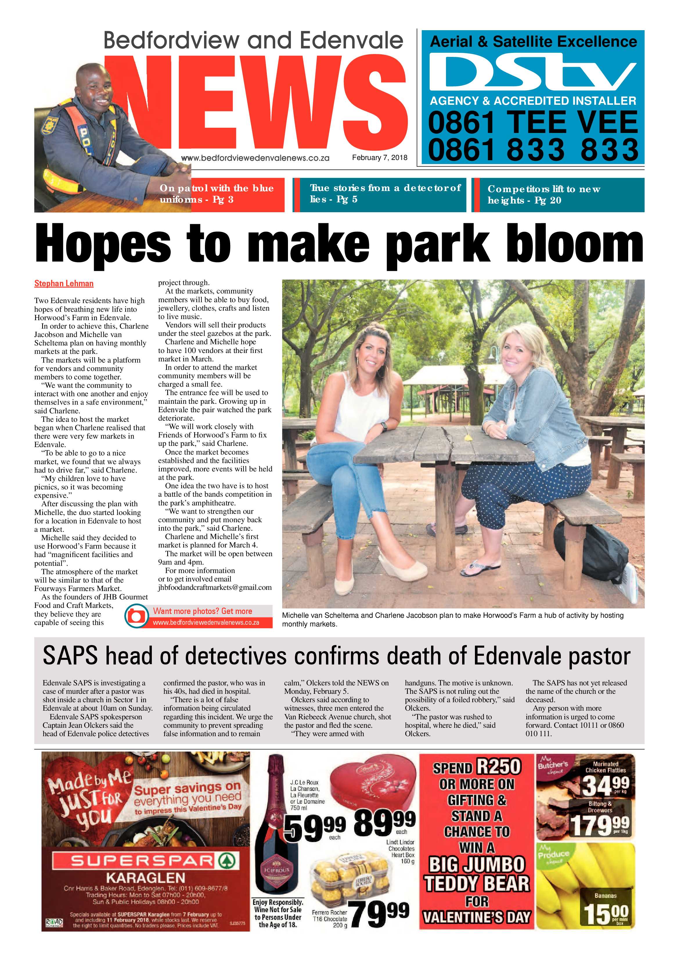 Bedfordview and Edenvale News 07 February 2018 page 1