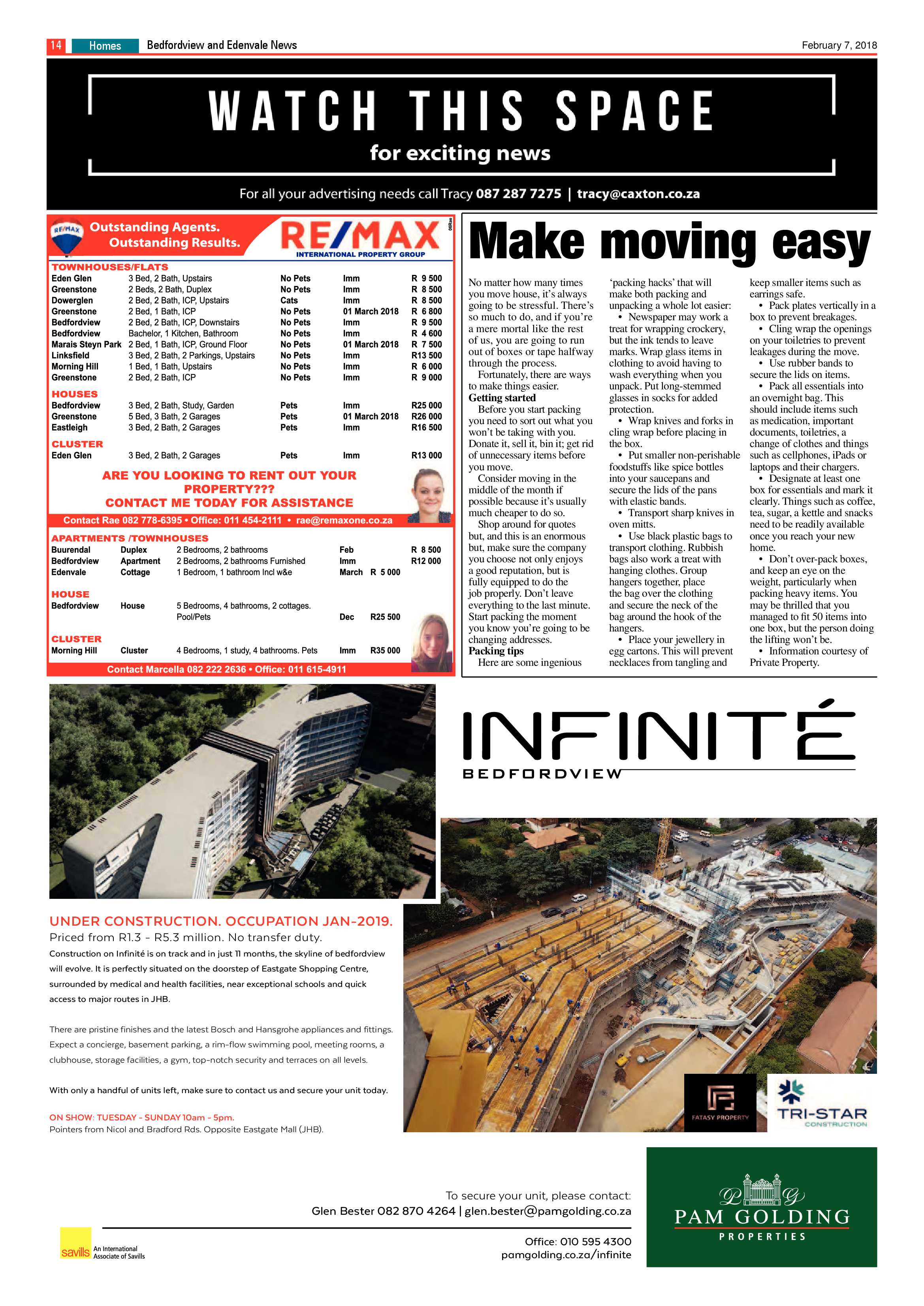 Bedfordview and Edenvale News 07 February 2018 page 14