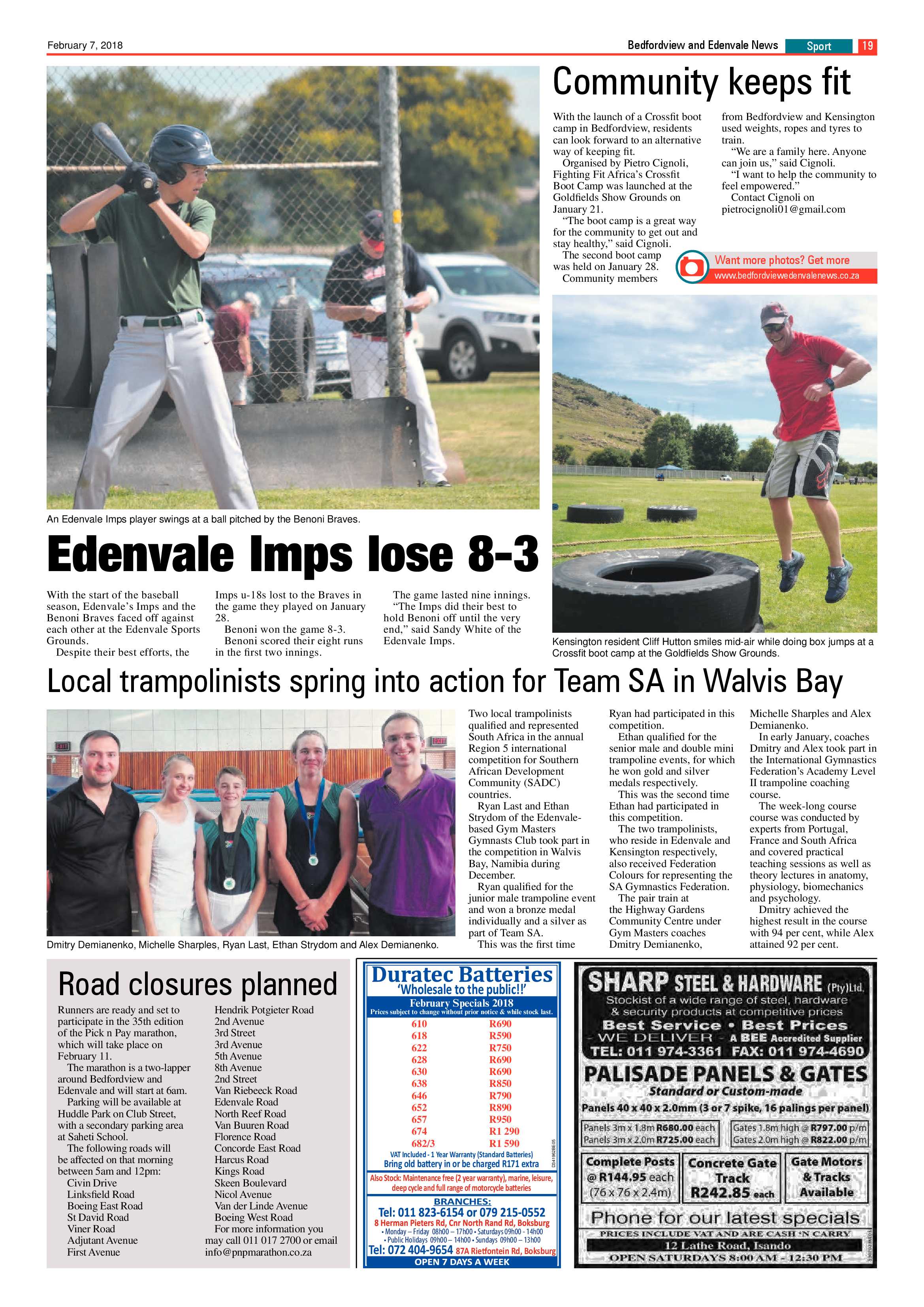 Bedfordview and Edenvale News 07 February 2018 page 19