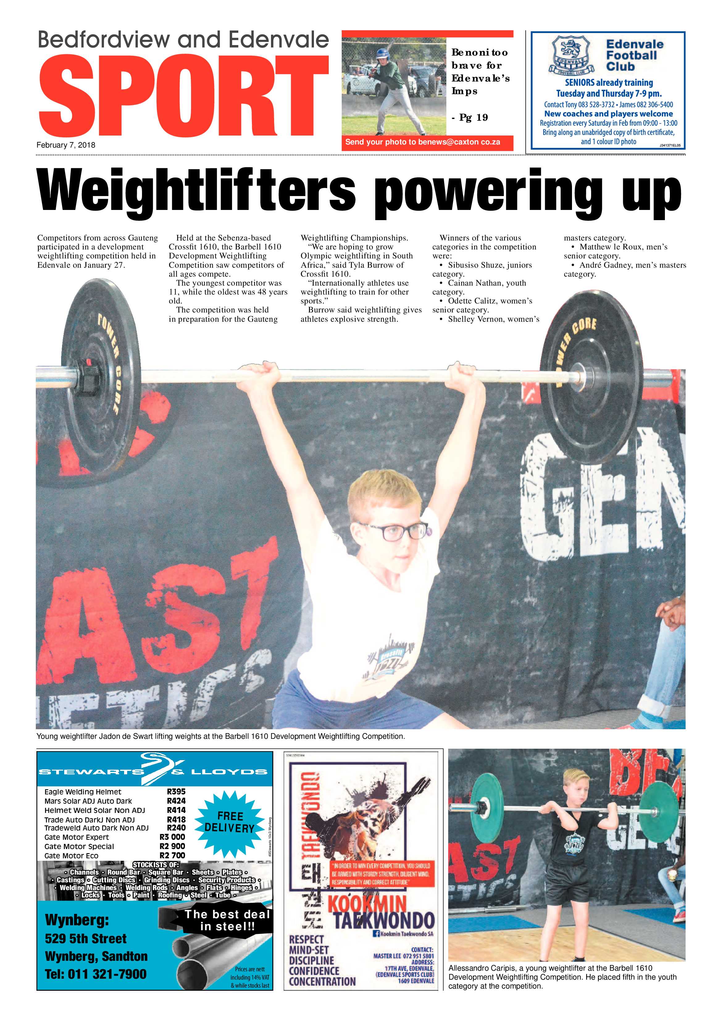 Bedfordview and Edenvale News 07 February 2018 page 20