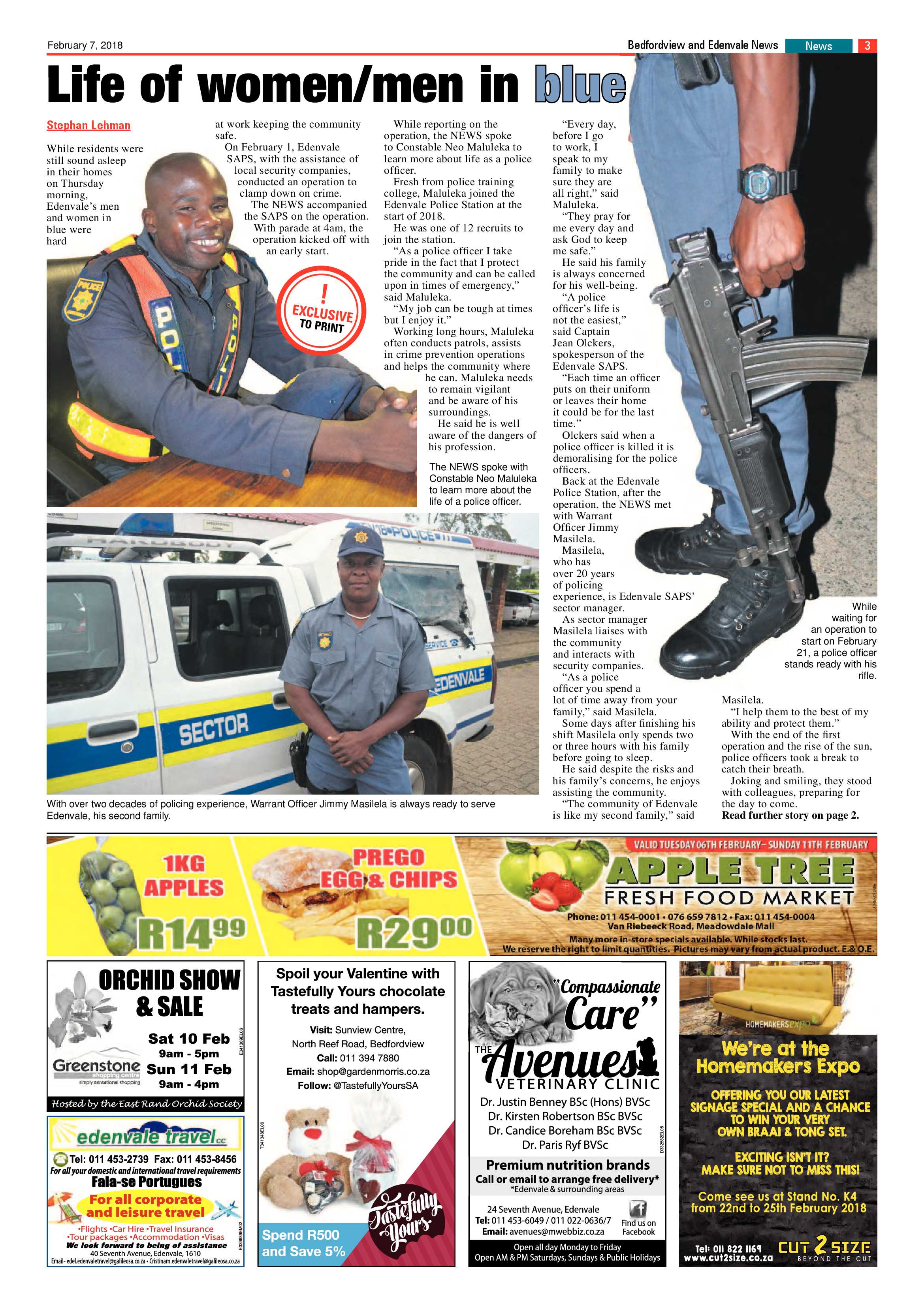 Bedfordview and Edenvale News 07 February 2018 page 3