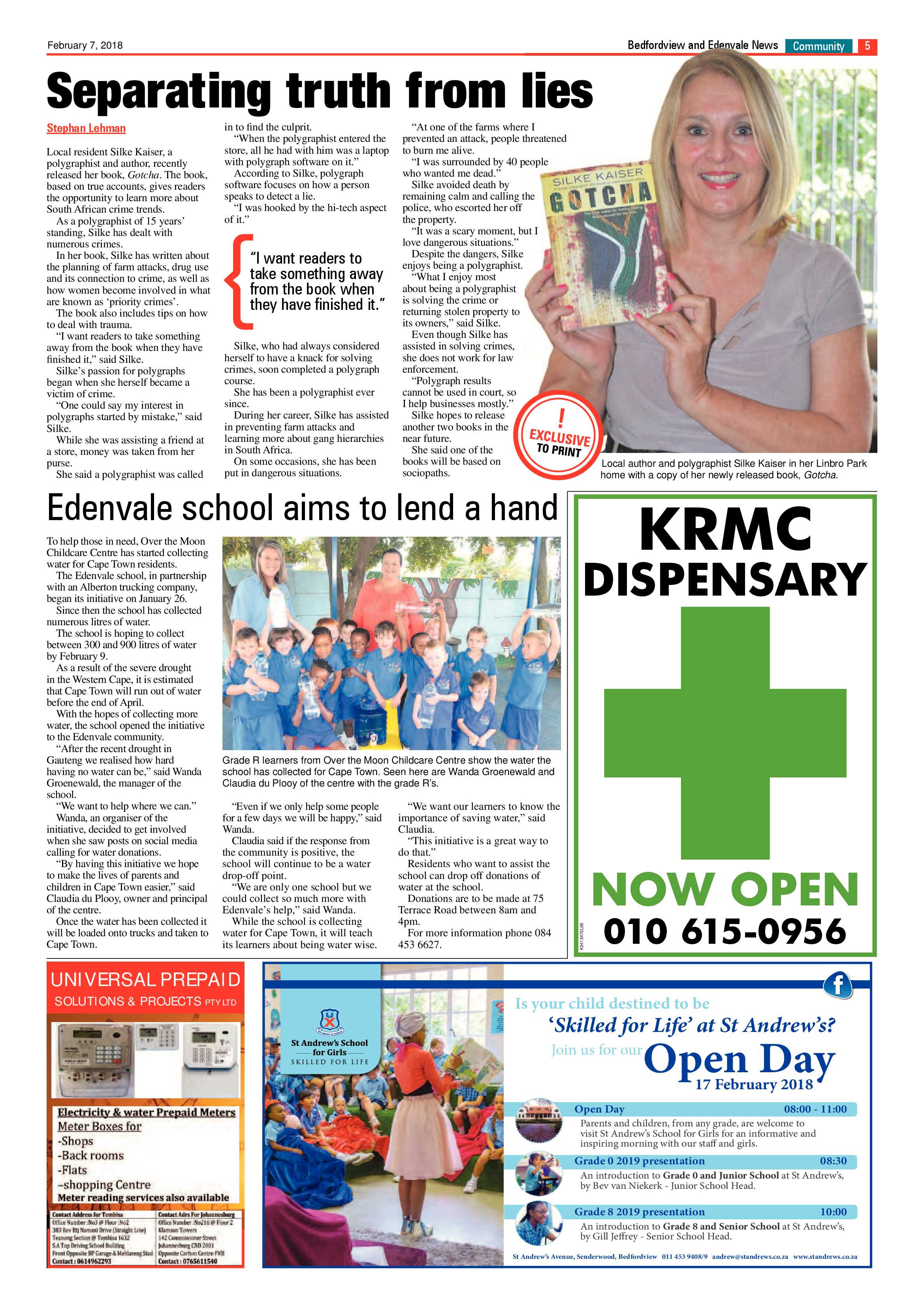 Bedfordview and Edenvale News 07 February 2018 page 5