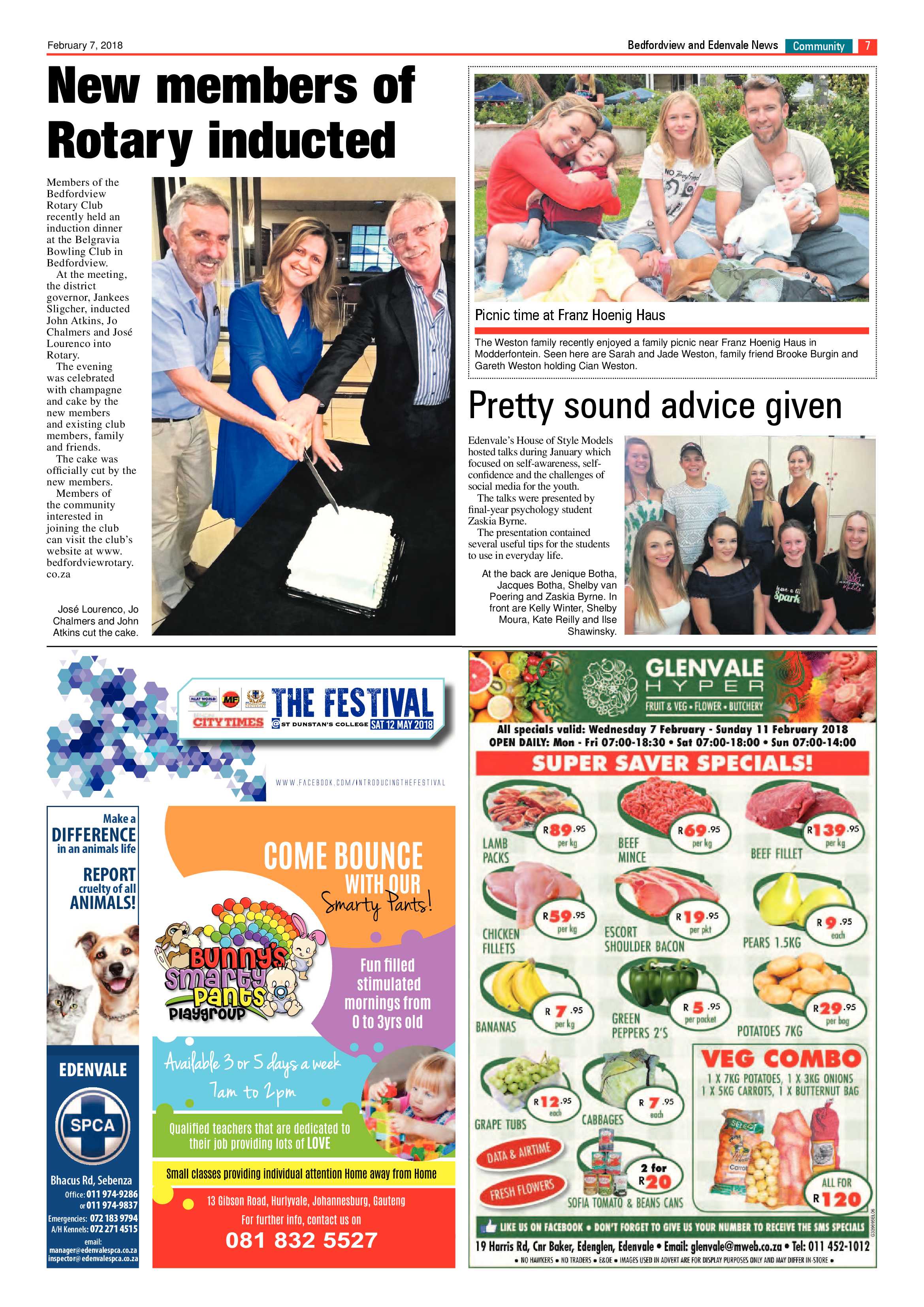 Bedfordview and Edenvale News 07 February 2018 page 7