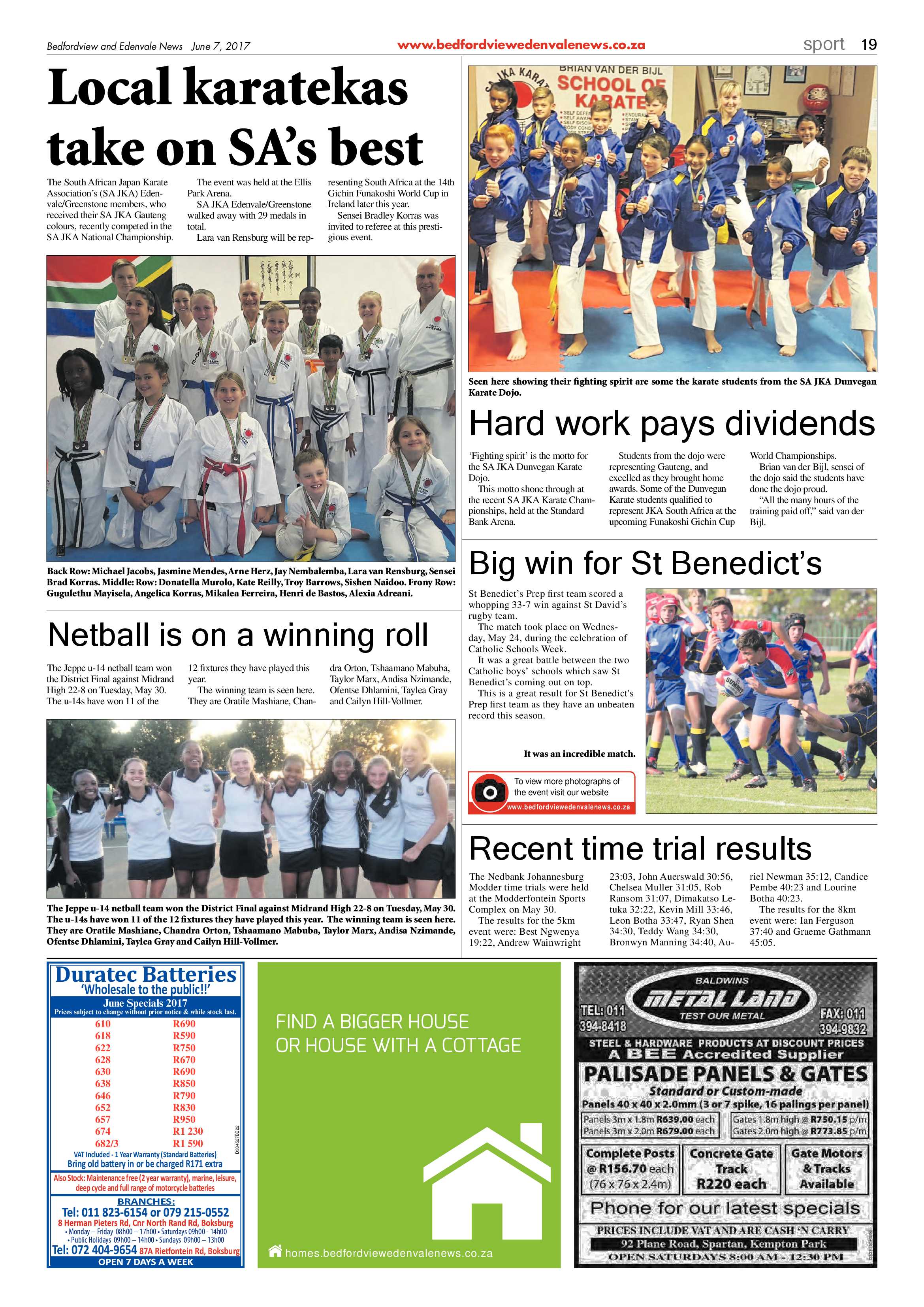Bedfordview and Edenvale News 07 June 2017 page 19