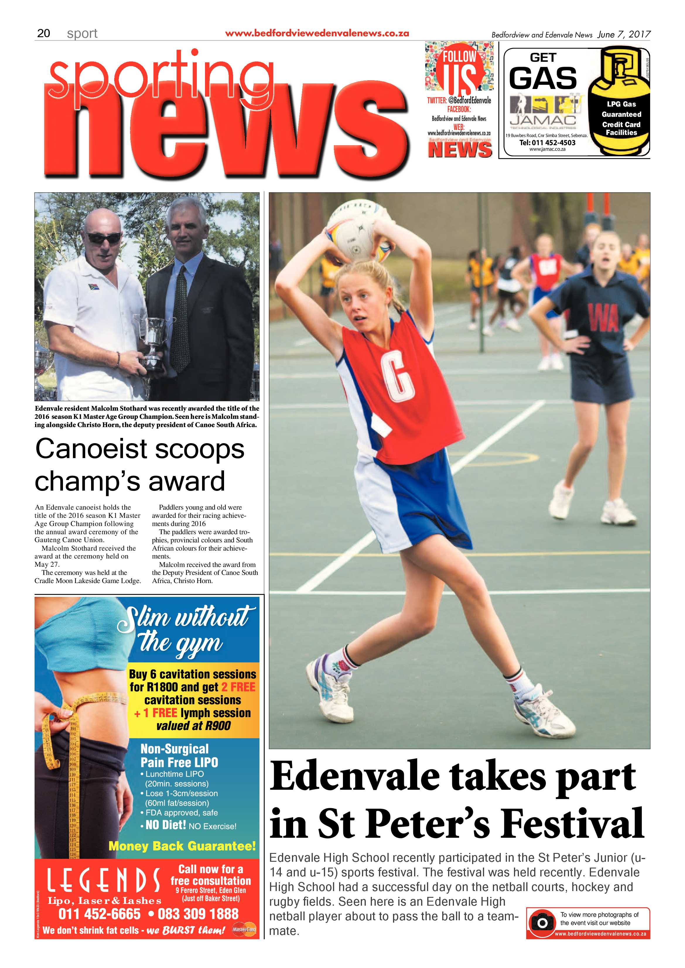 Bedfordview and Edenvale News 07 June 2017 page 20