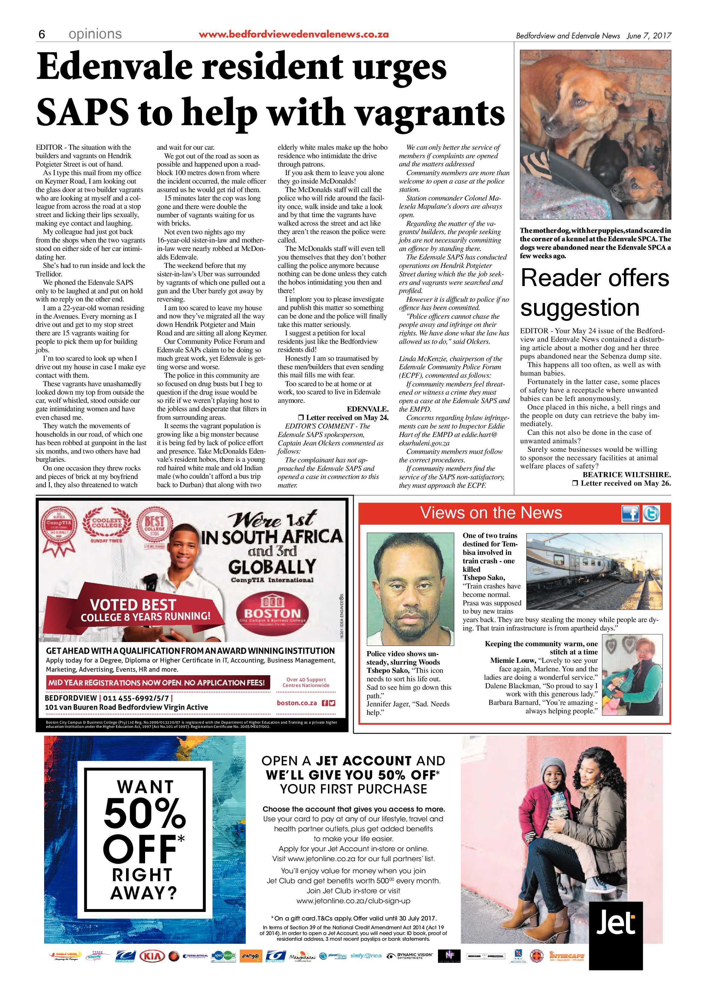Bedfordview and Edenvale News 07 June 2017 page 6