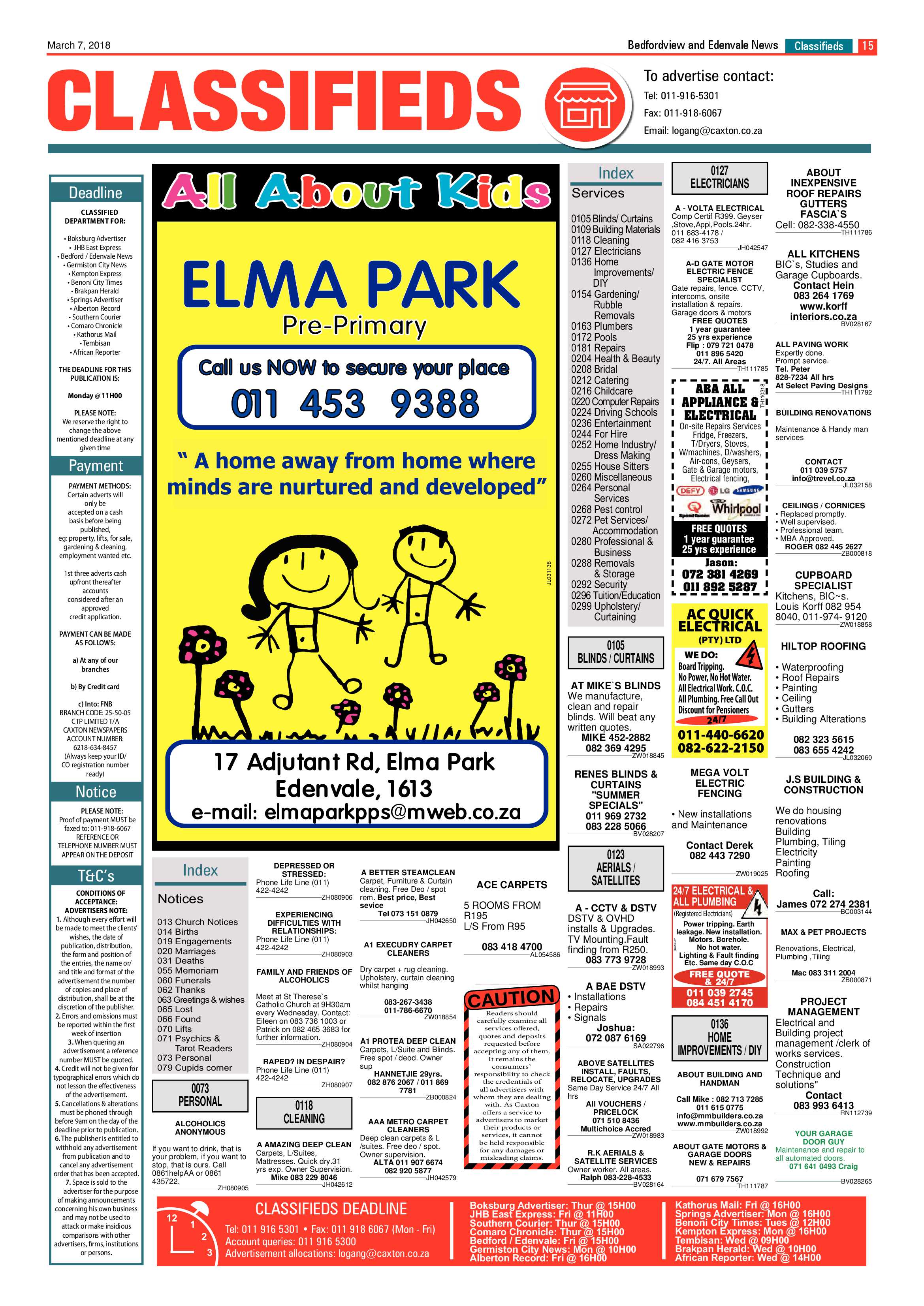 Bedfordview and Edenvale News 07 March 2018 page 15