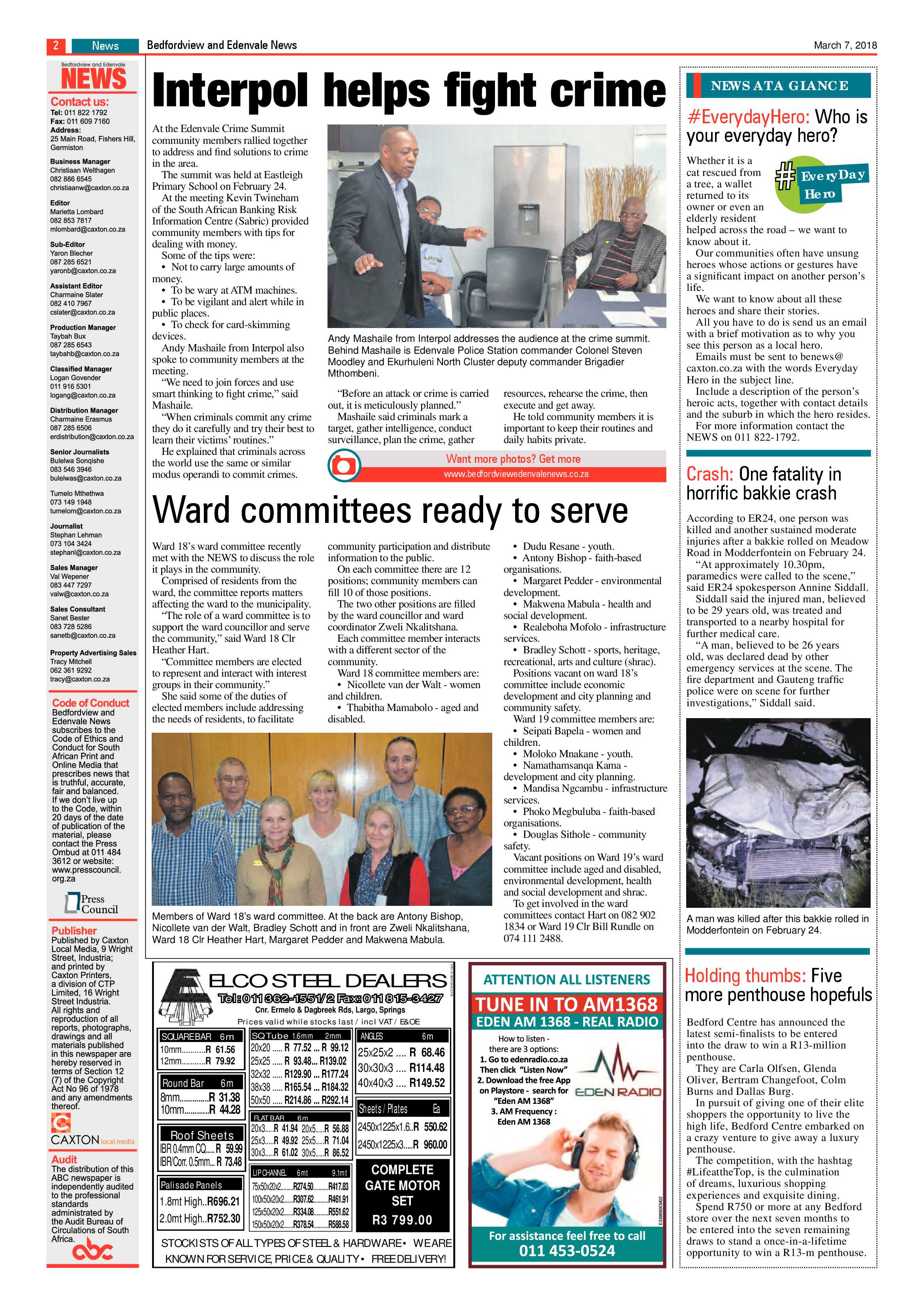 Bedfordview and Edenvale News 07 March 2018 page 2