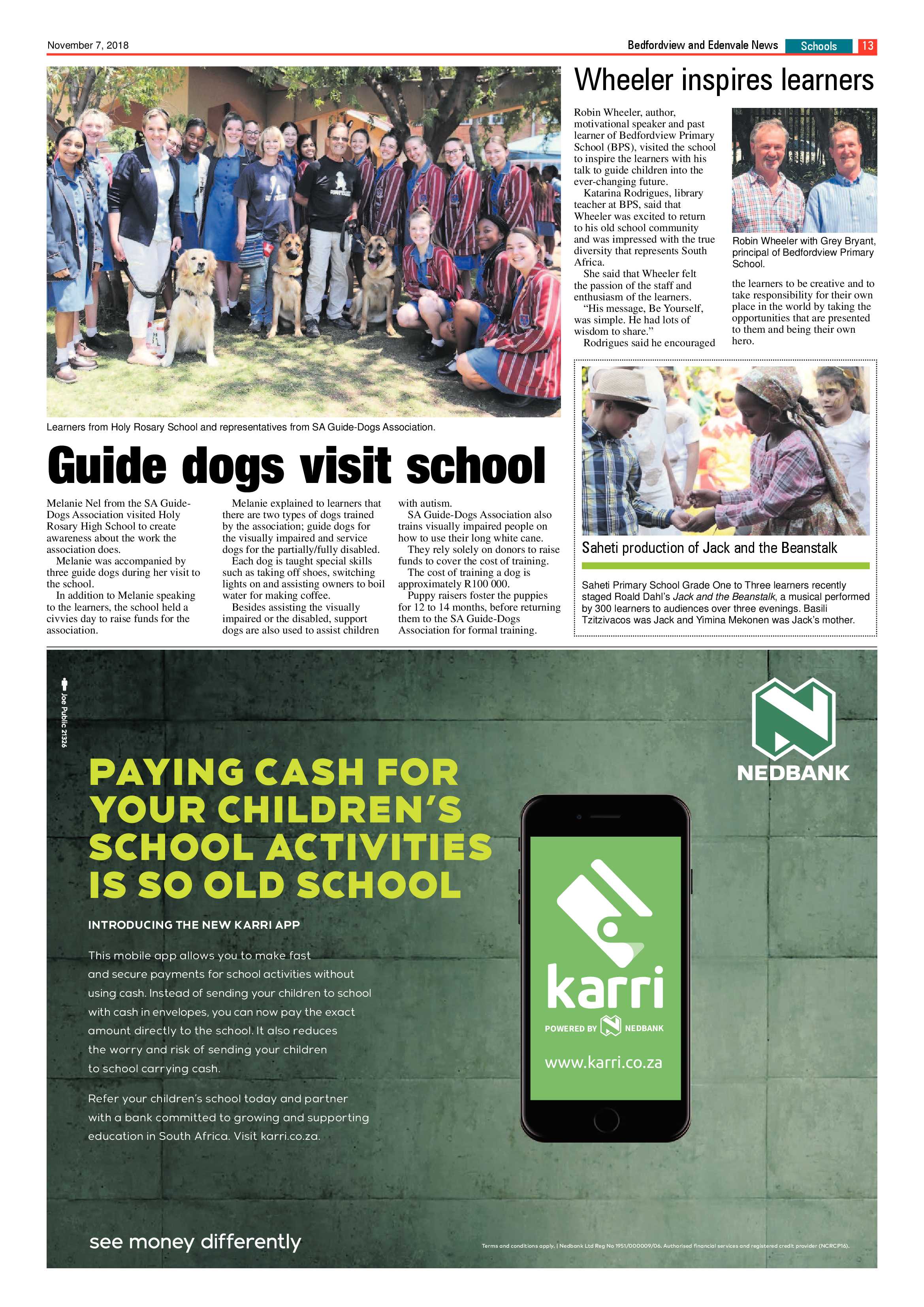 Bedfordview and Edenvale News 07 November 2018 page 13