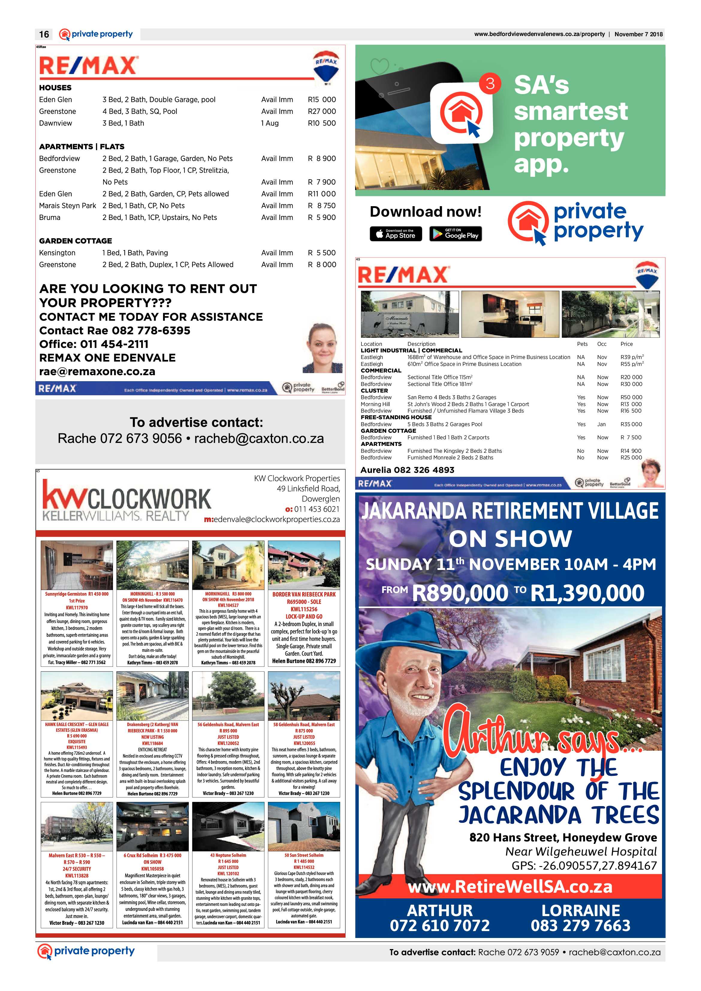 Bedfordview and Edenvale News 07 November 2018 page 16