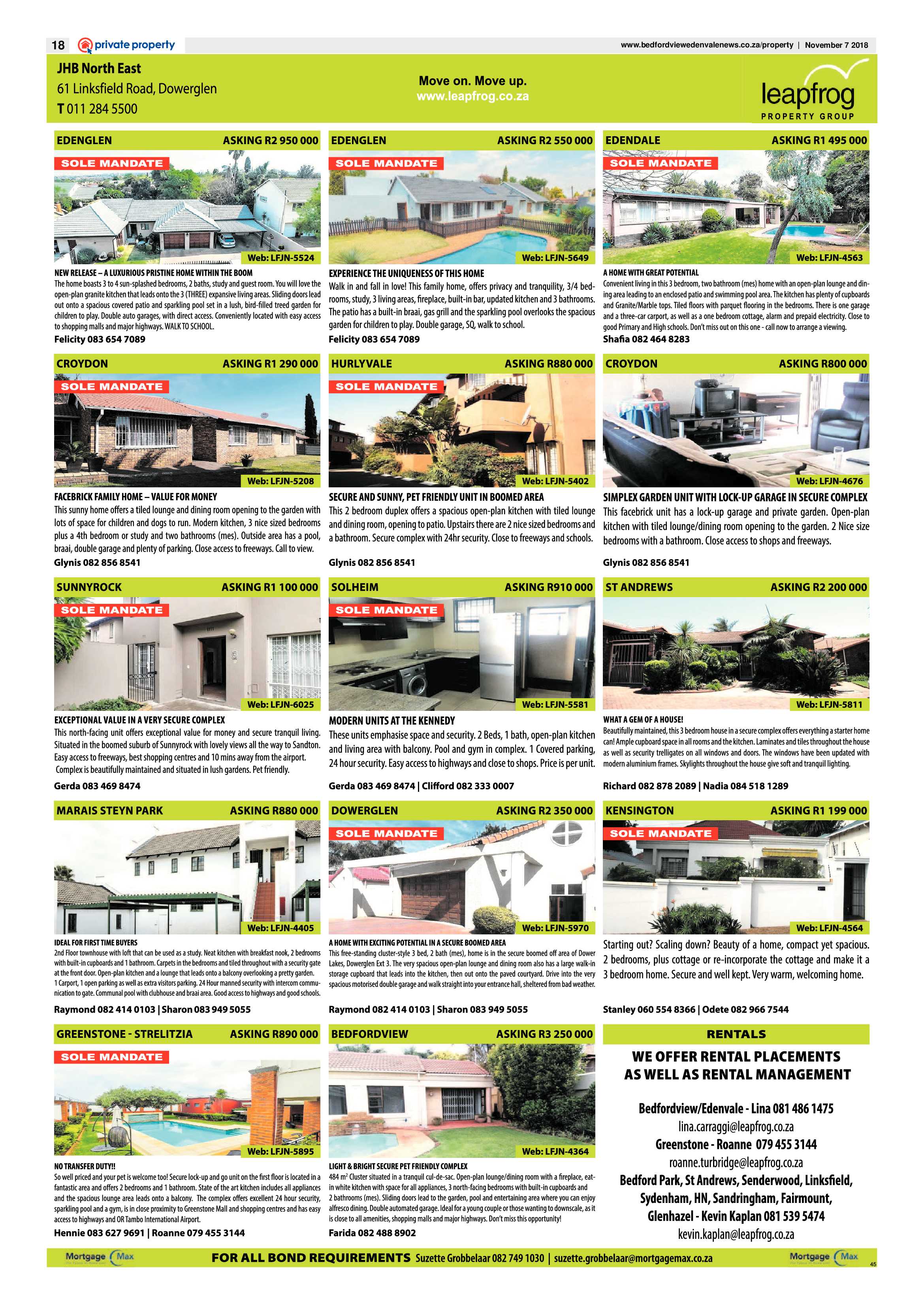 Bedfordview and Edenvale News 07 November 2018 page 18