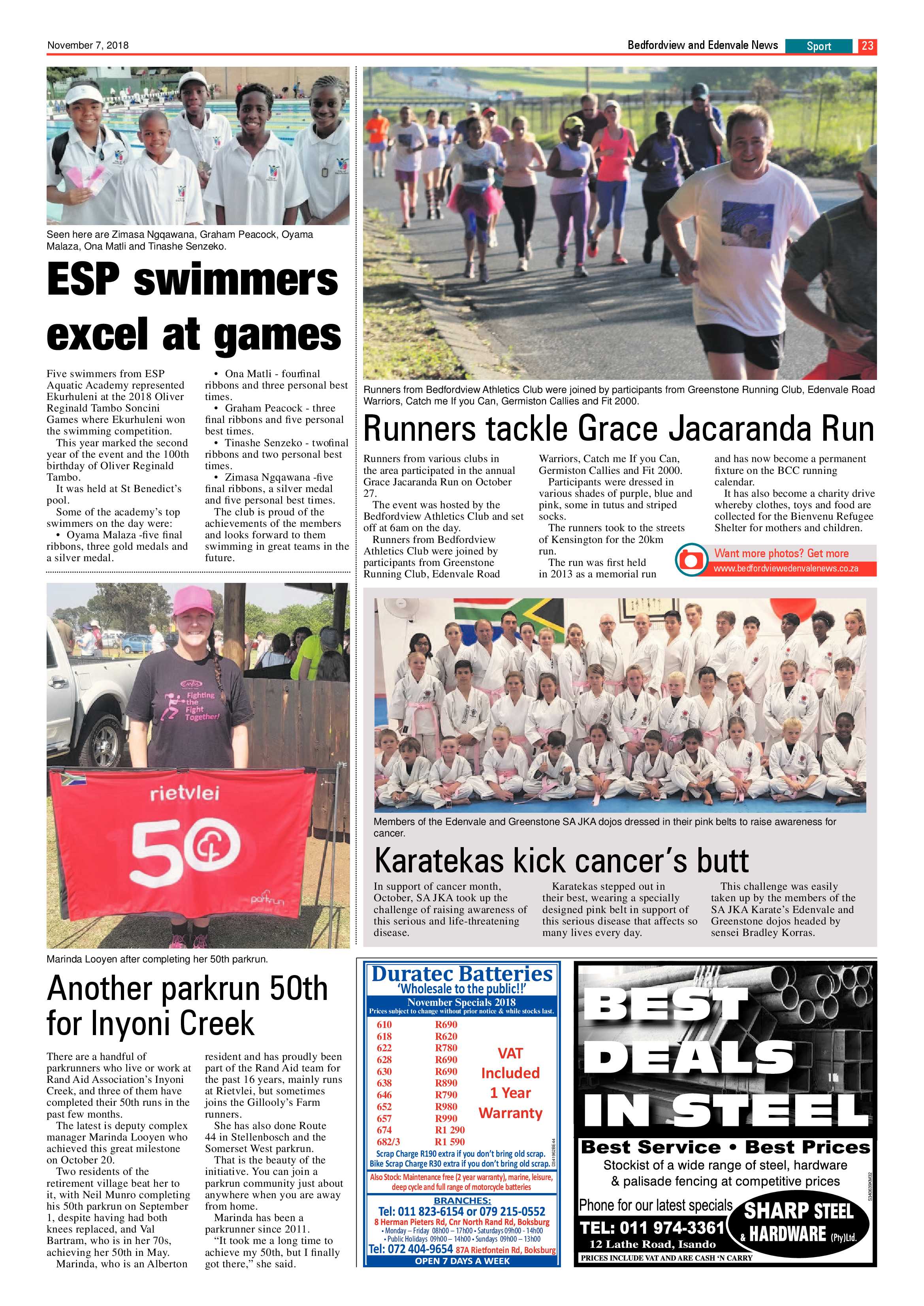 Bedfordview and Edenvale News 07 November 2018 page 23