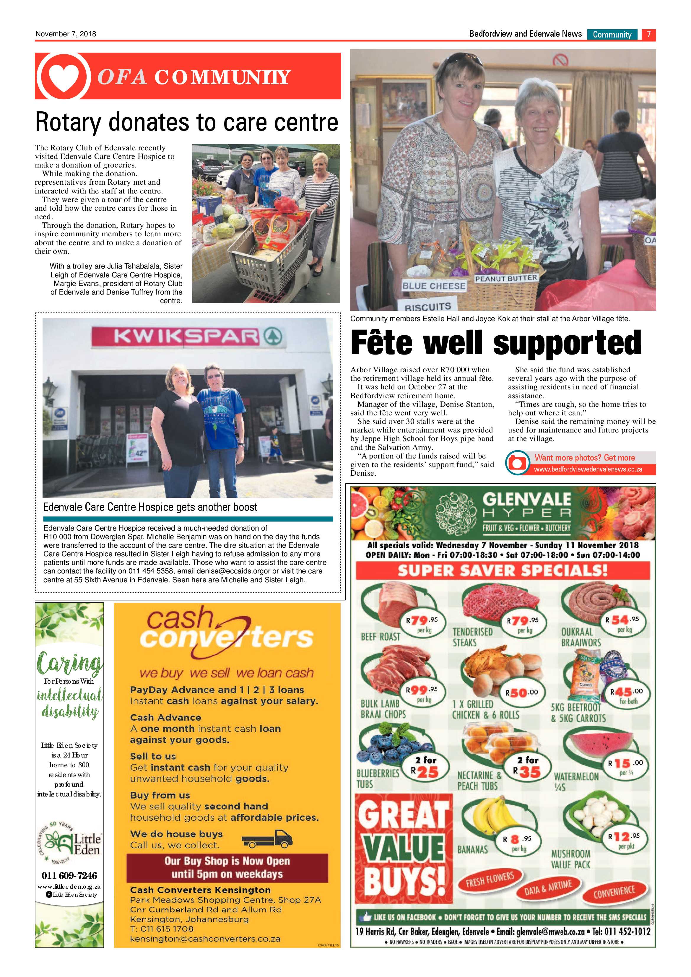 Bedfordview and Edenvale News 07 November 2018 page 7