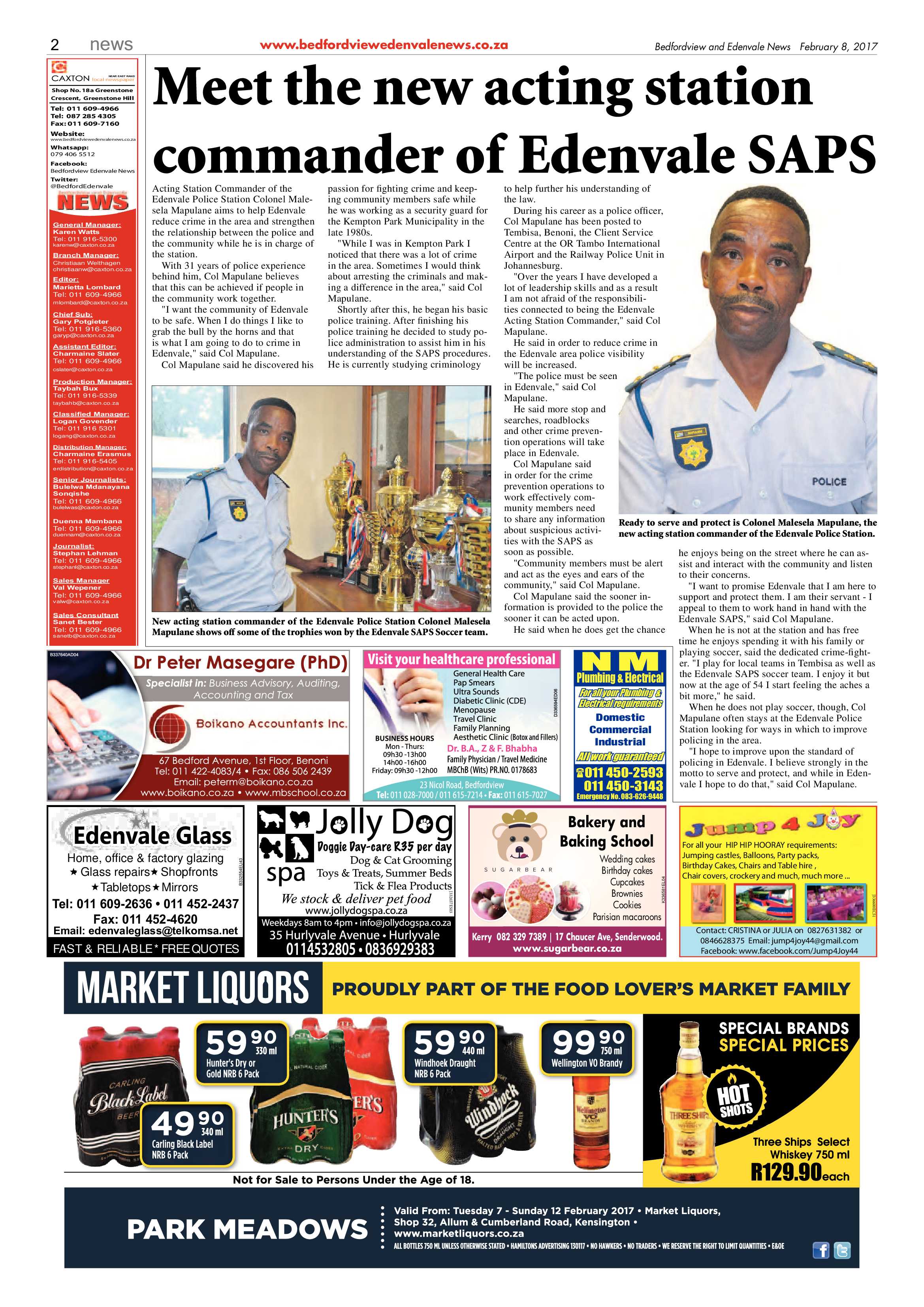 Bedfordview and Edenvale News 08 February 2017 page 2