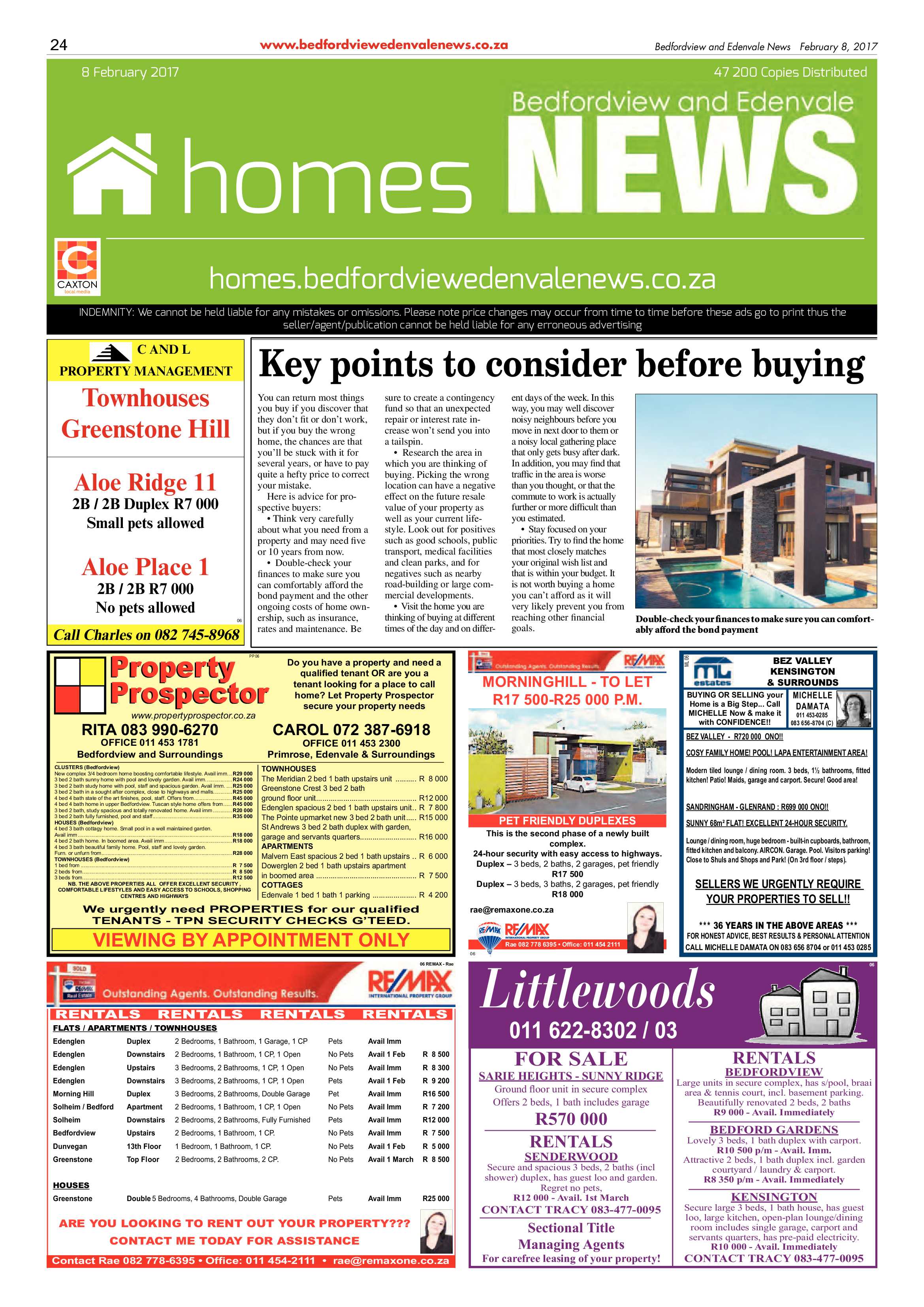 Bedfordview and Edenvale News 08 February 2017 page 24