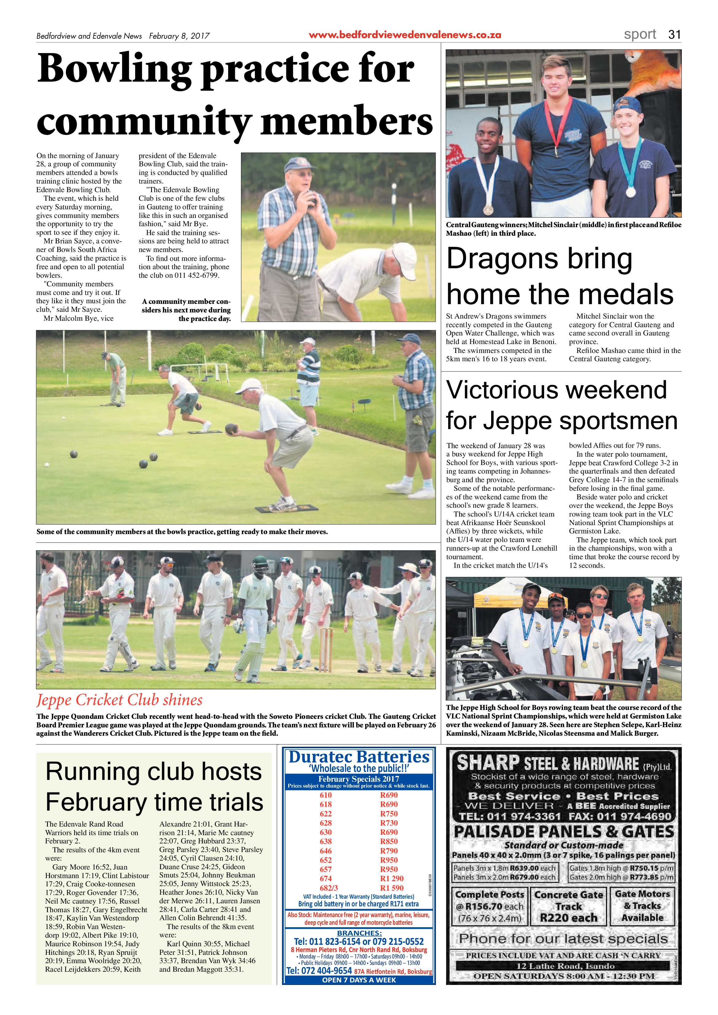 Bedfordview and Edenvale News 08 February 2017 page 31