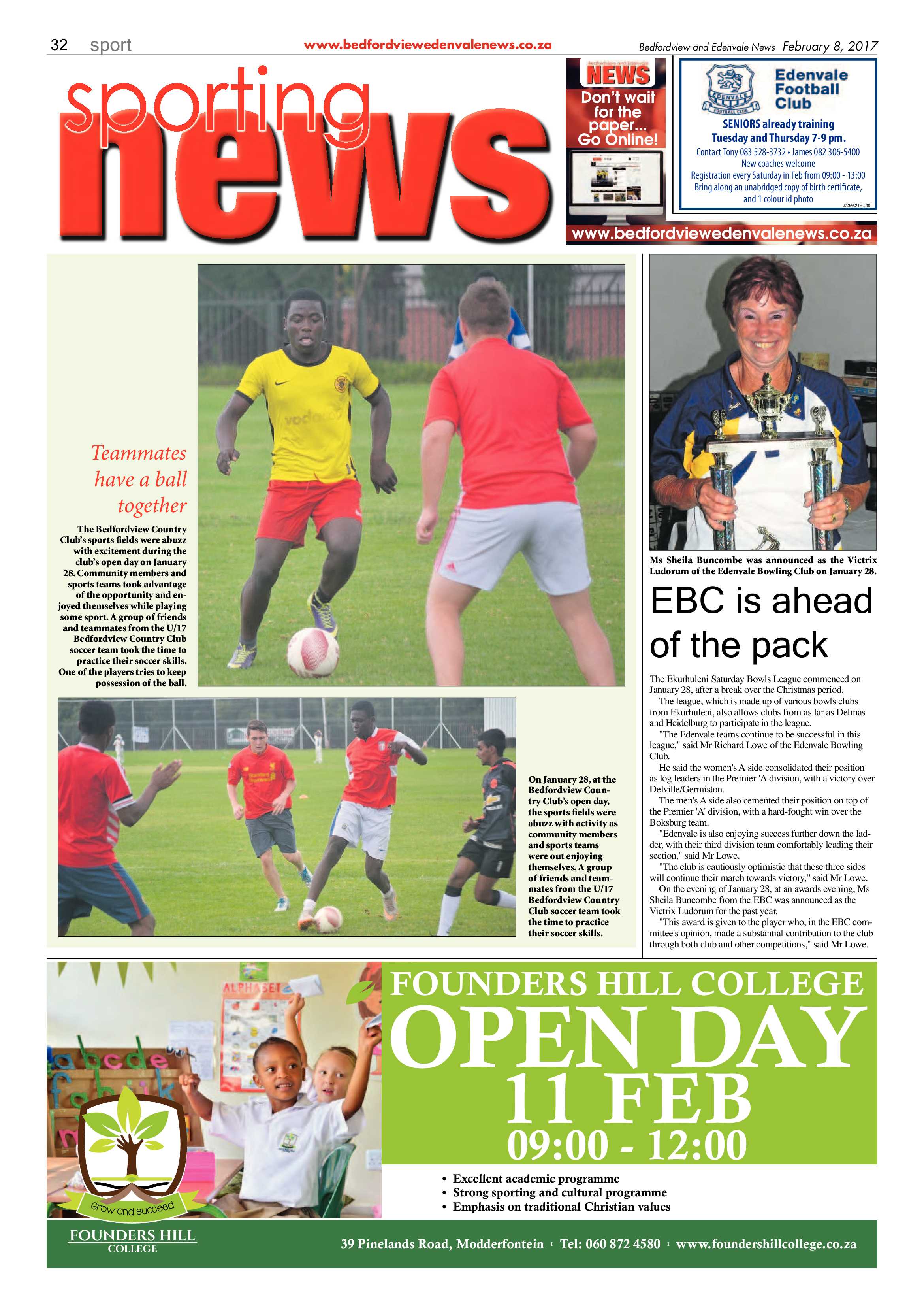 Bedfordview and Edenvale News 08 February 2017 page 32