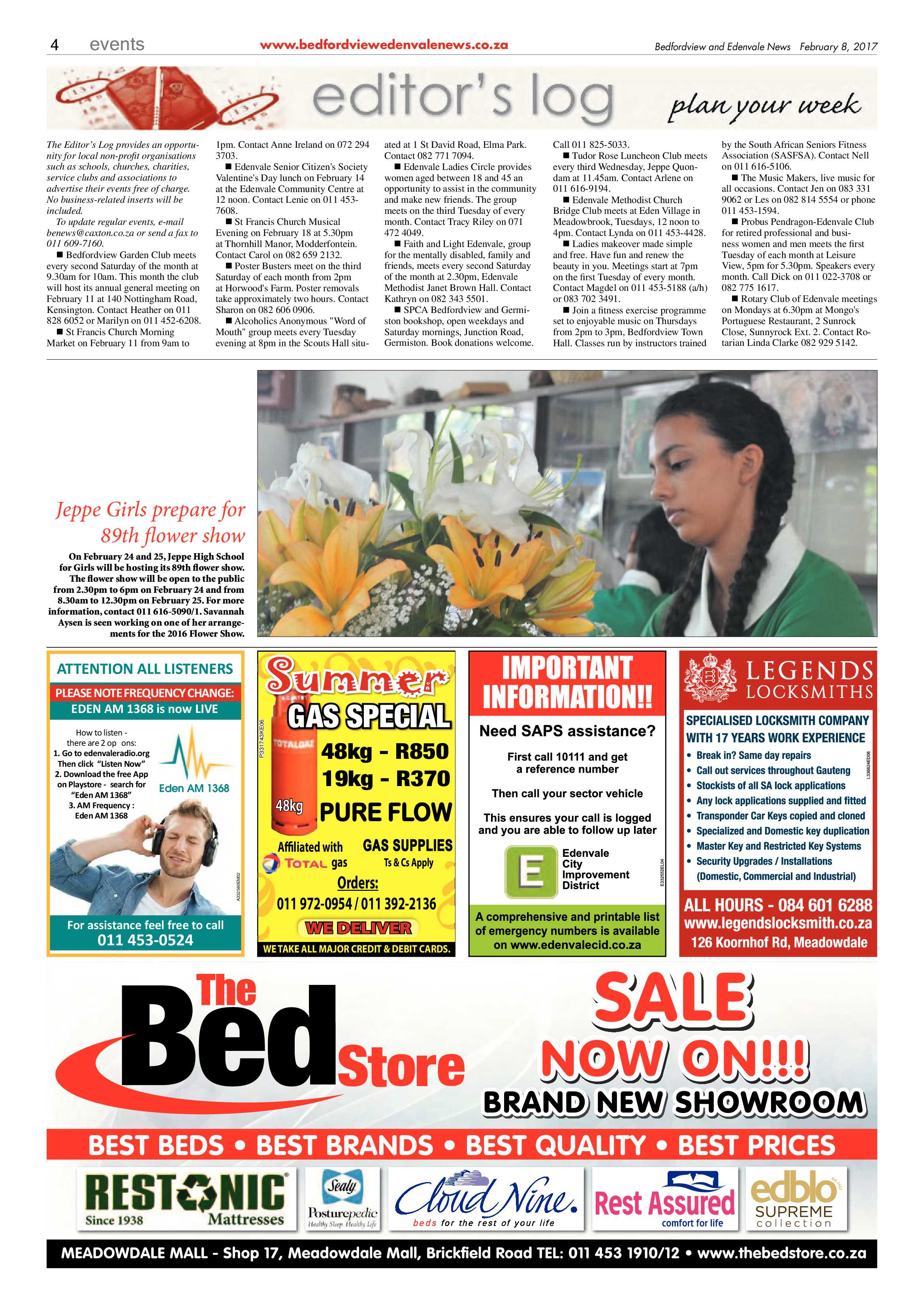 Bedfordview and Edenvale News 08 February 2017 page 4