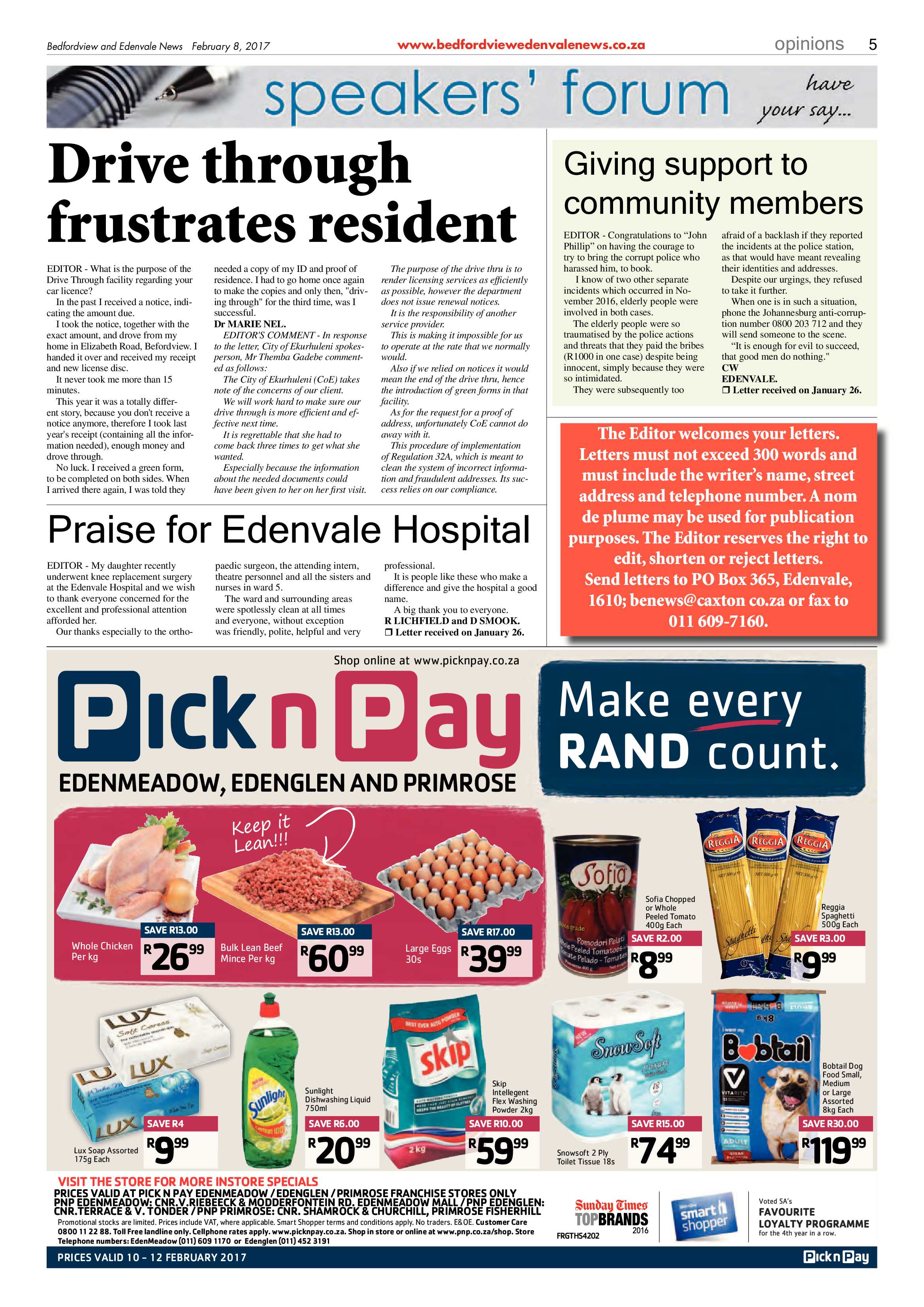 Bedfordview and Edenvale News 08 February 2017 page 5