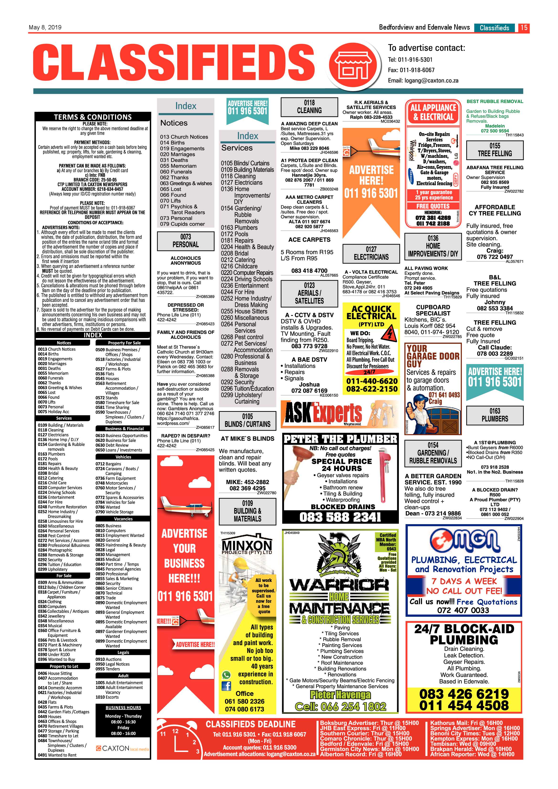 Bedfordview and Edenvale News 08 May 2019 page 15