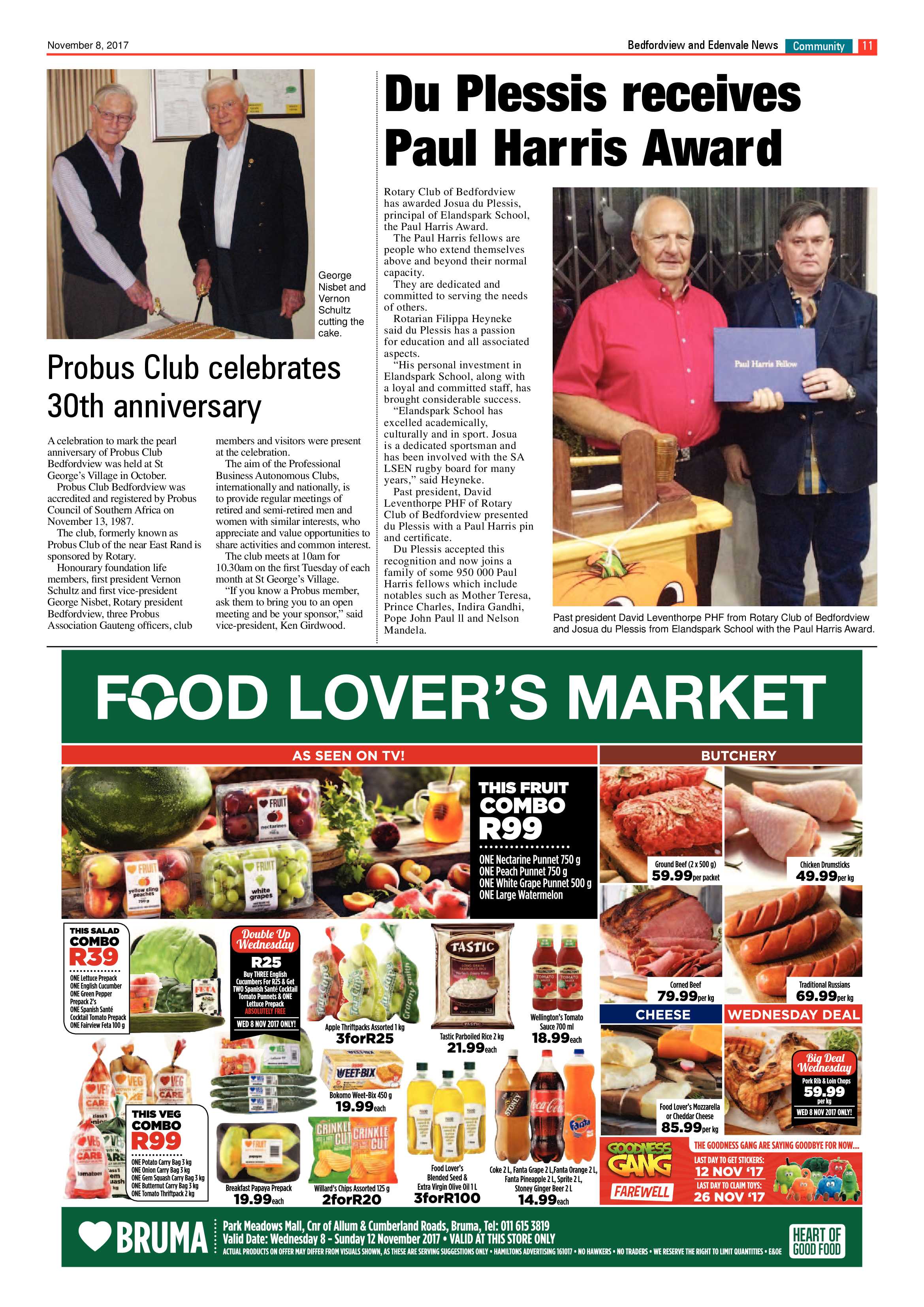 Bedfordview and Edenvale News 08 November 2017 page 11