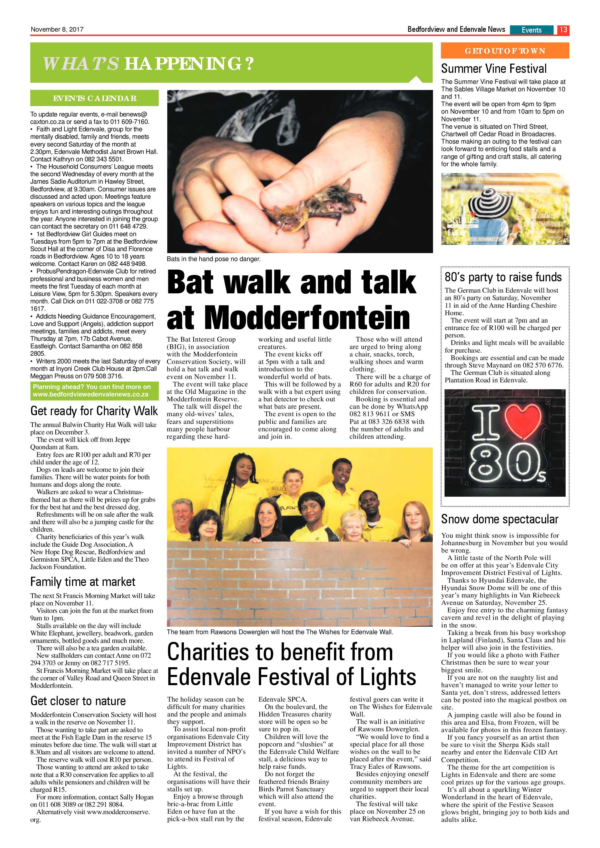 Bedfordview and Edenvale News 08 November 2017 page 13