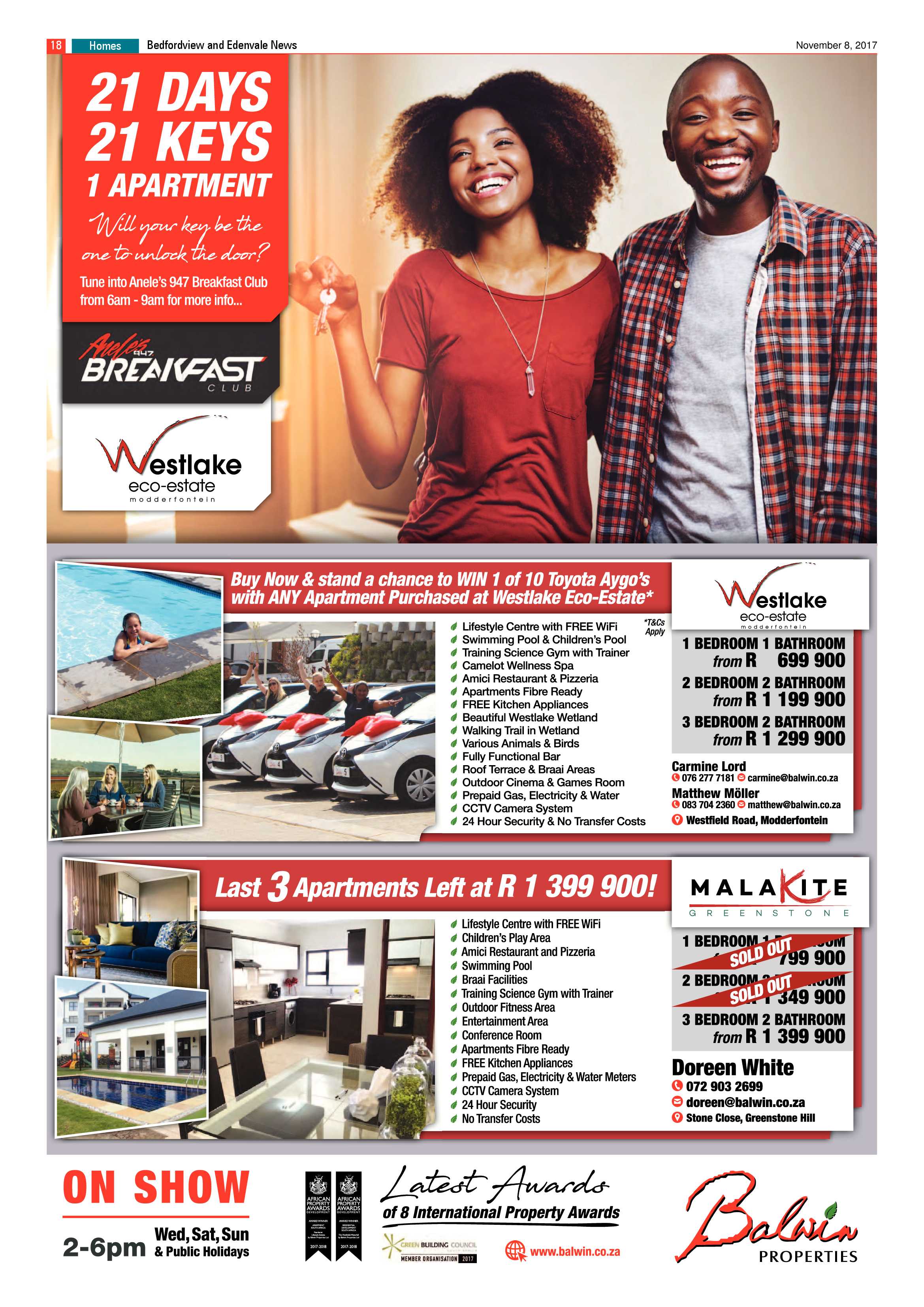 Bedfordview and Edenvale News 08 November 2017 page 18