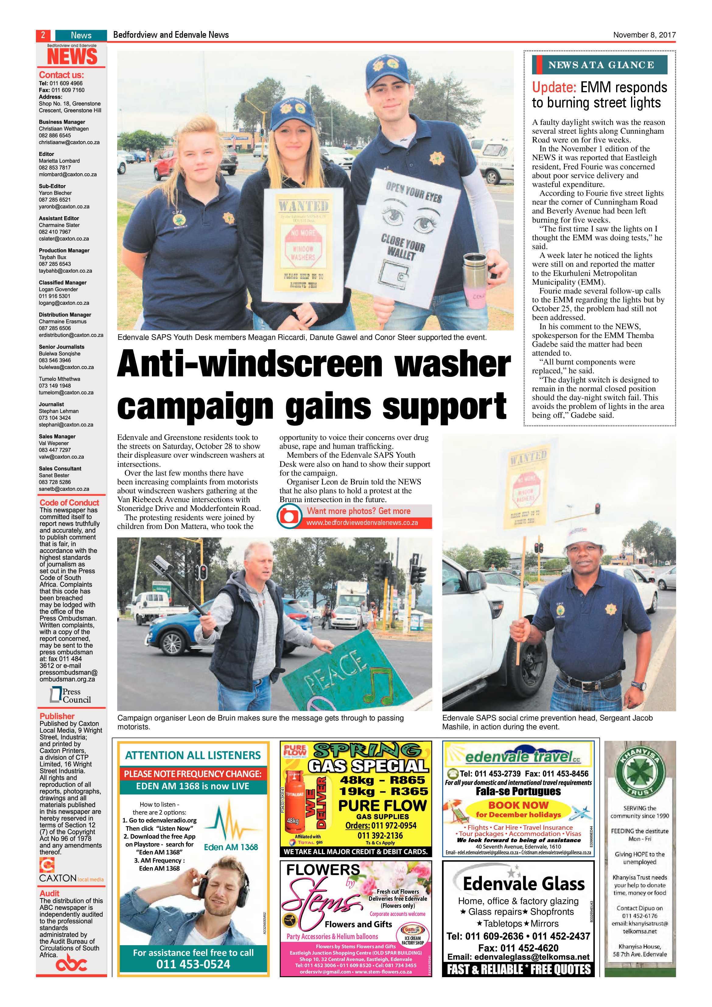 Bedfordview and Edenvale News 08 November 2017 page 2