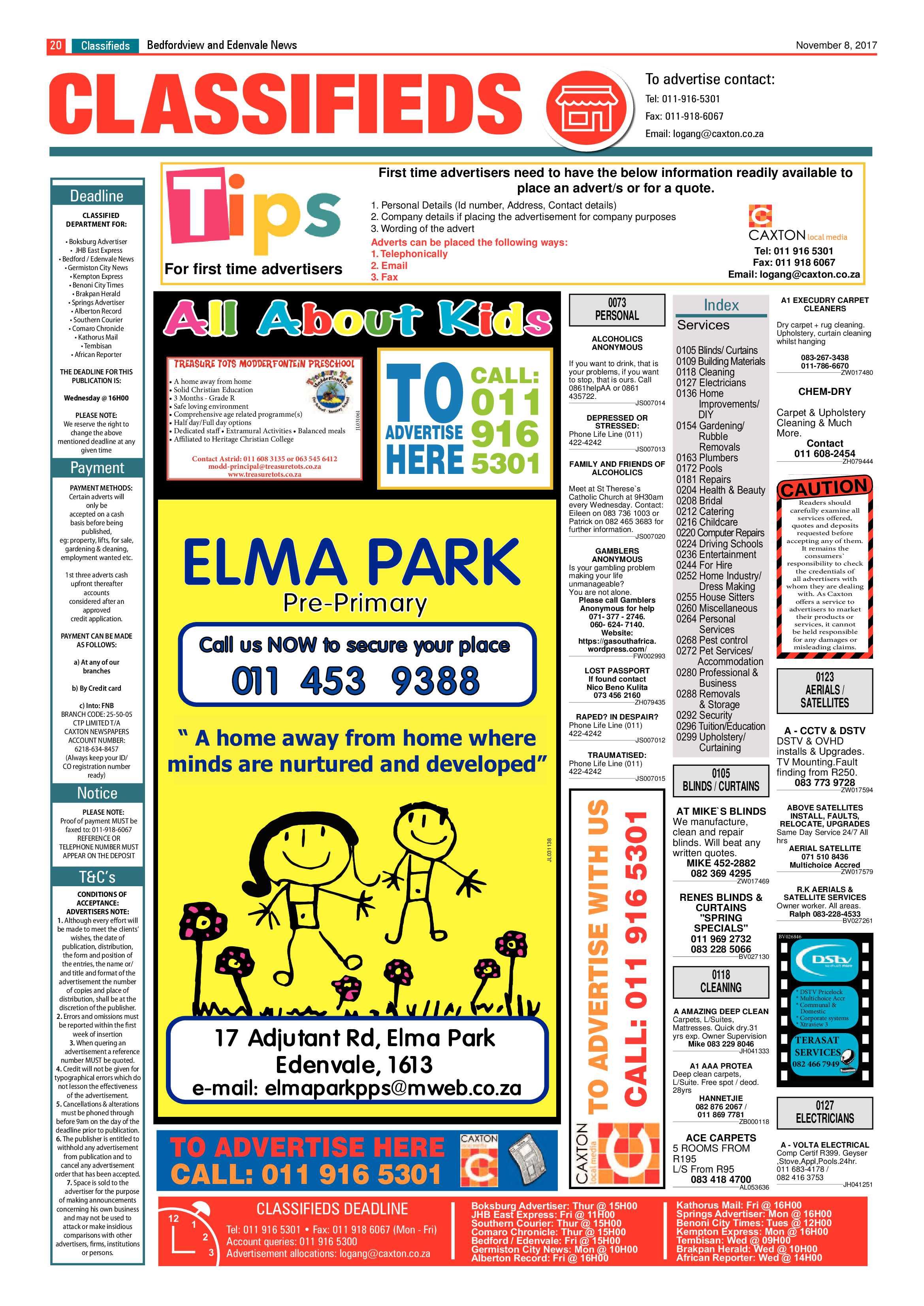 Bedfordview and Edenvale News 08 November 2017 page 20