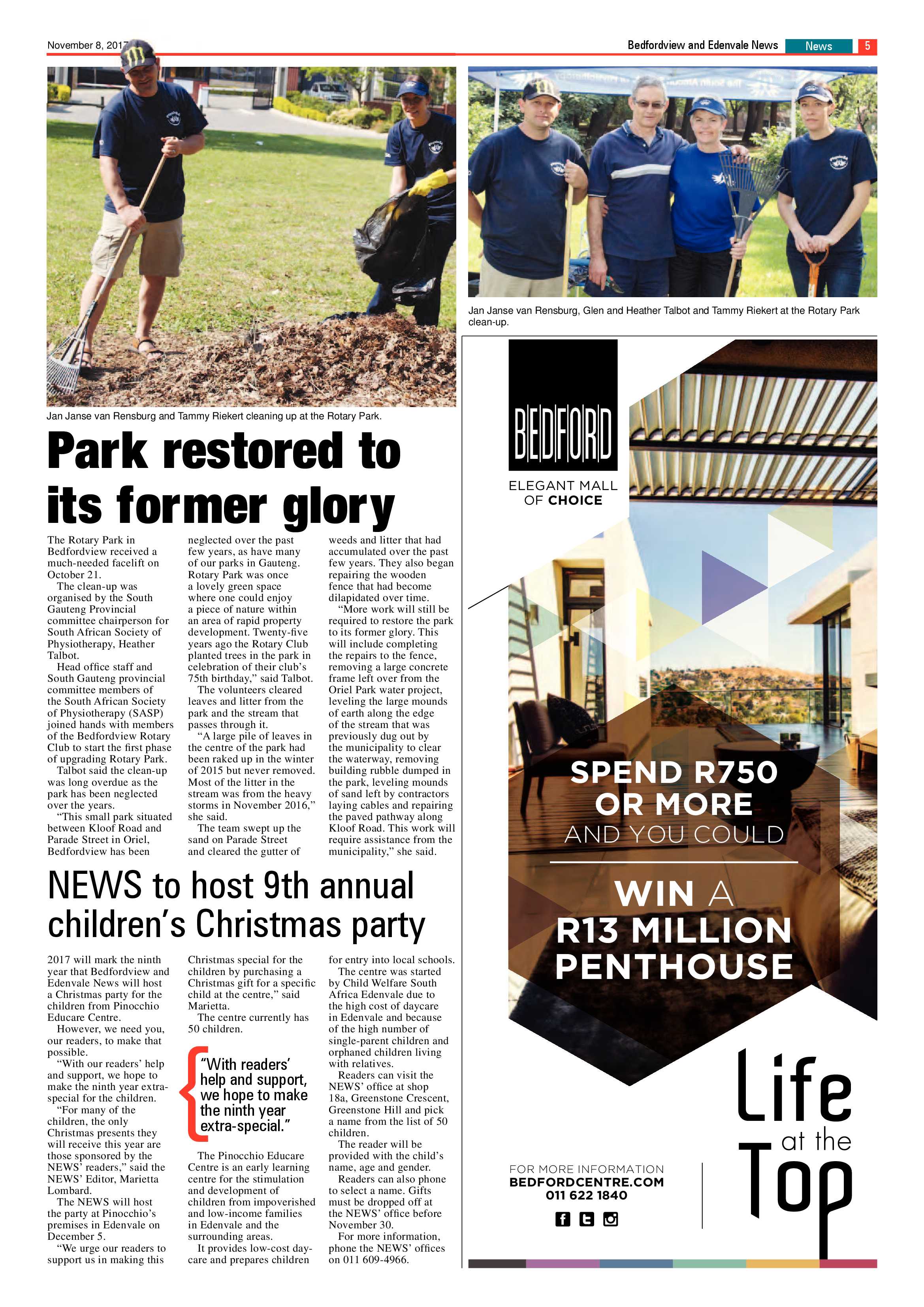 Bedfordview and Edenvale News 08 November 2017 page 5