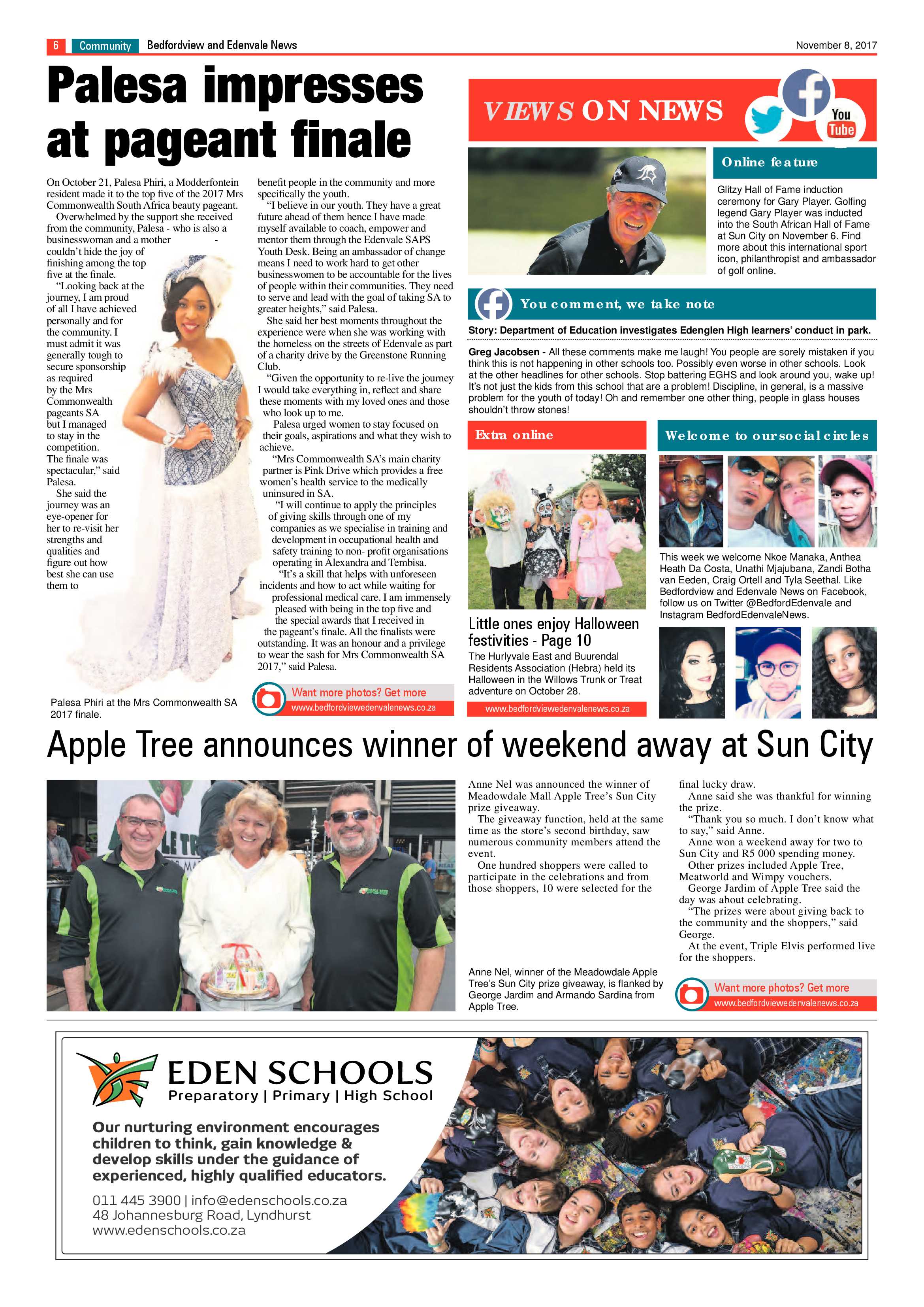 Bedfordview and Edenvale News 08 November 2017 page 6