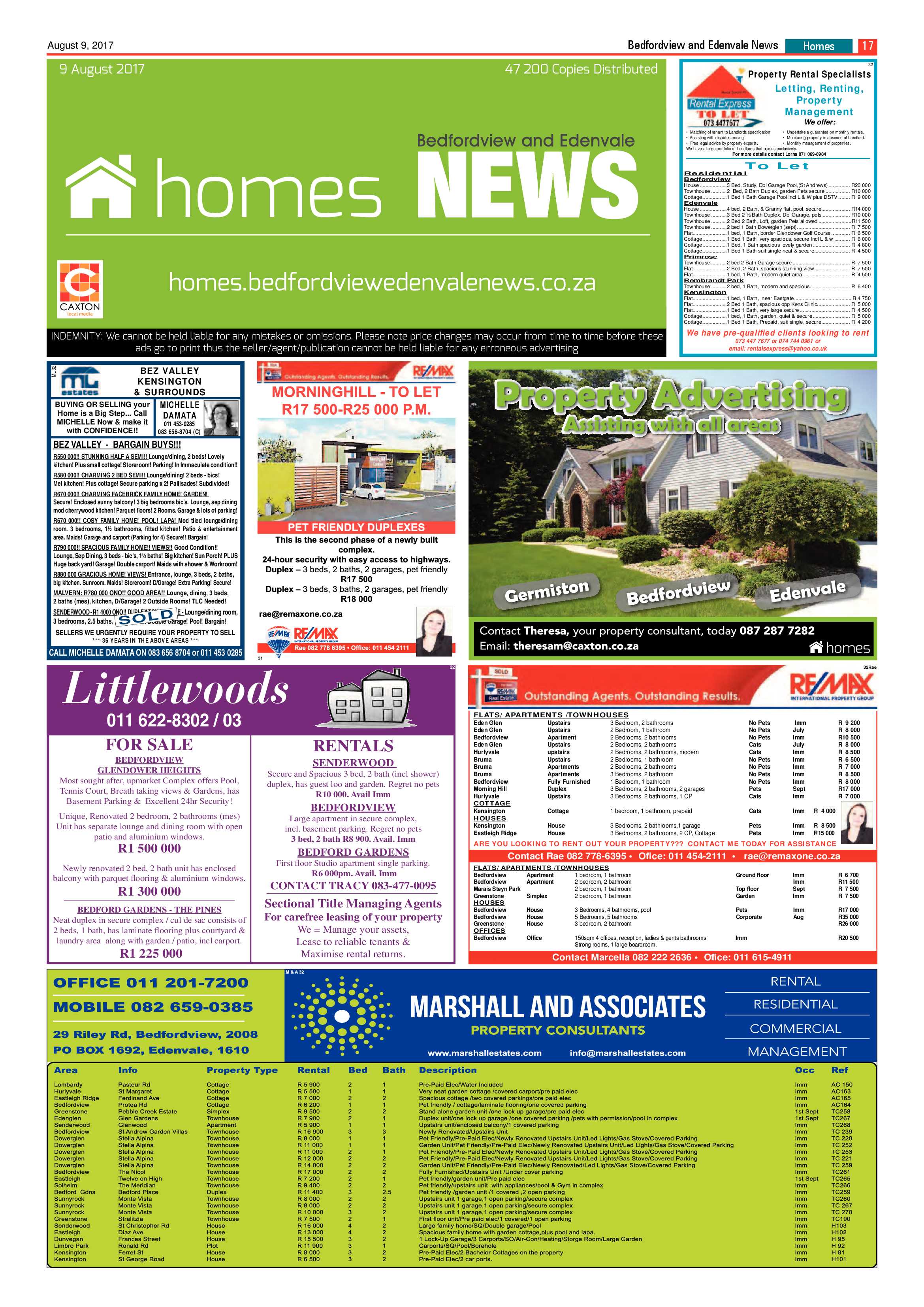 Bedfordview and Edenvale News 09 August 2017 page 17
