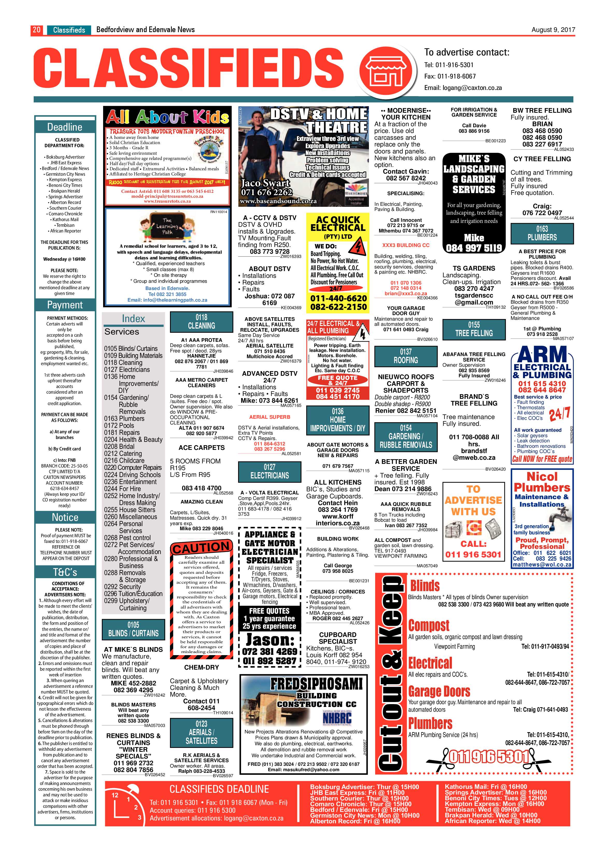 Bedfordview and Edenvale News 09 August 2017 page 20