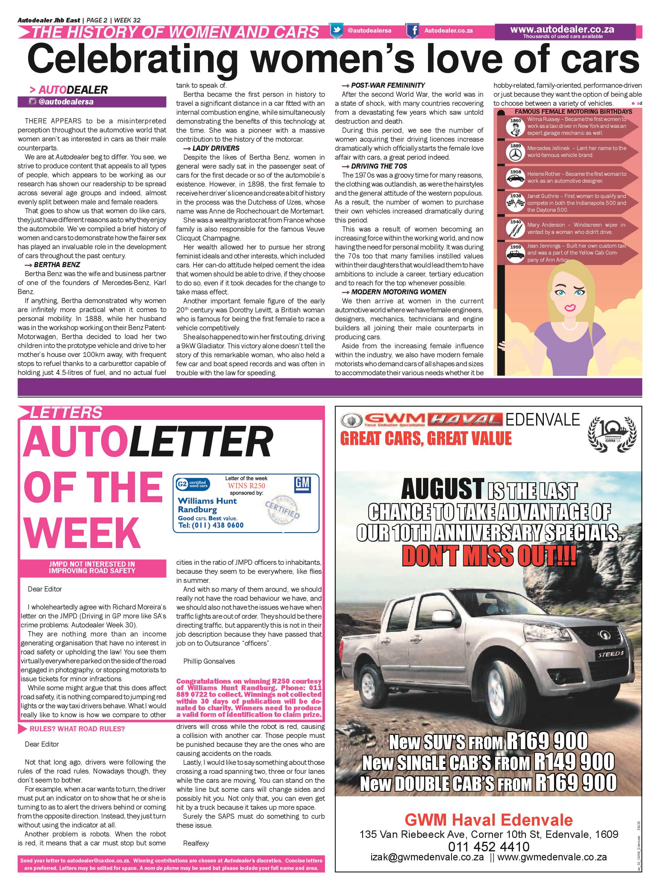 Bedfordview and Edenvale News 09 August 2017 page 26
