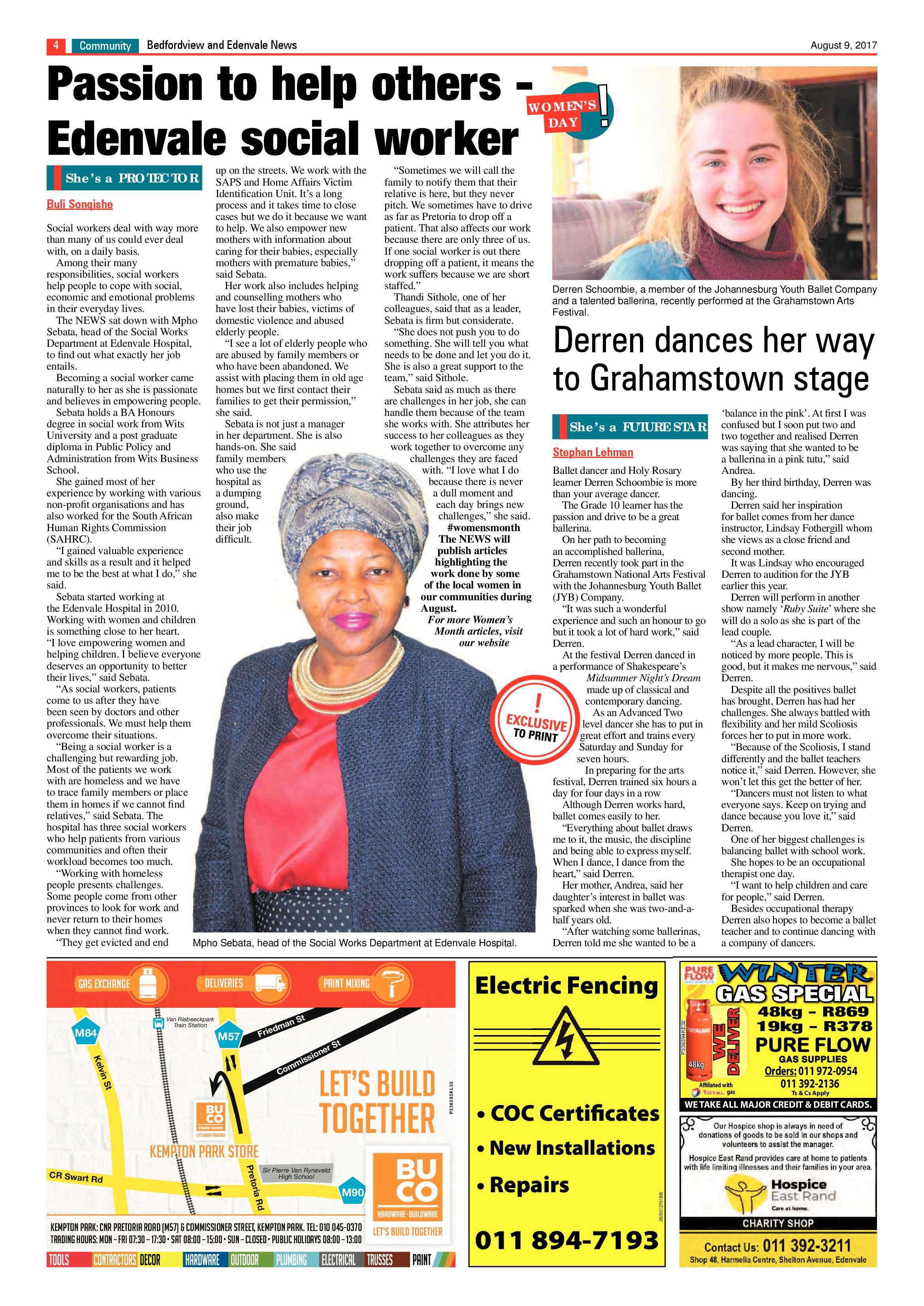 Bedfordview and Edenvale News 09 August 2017 page 4